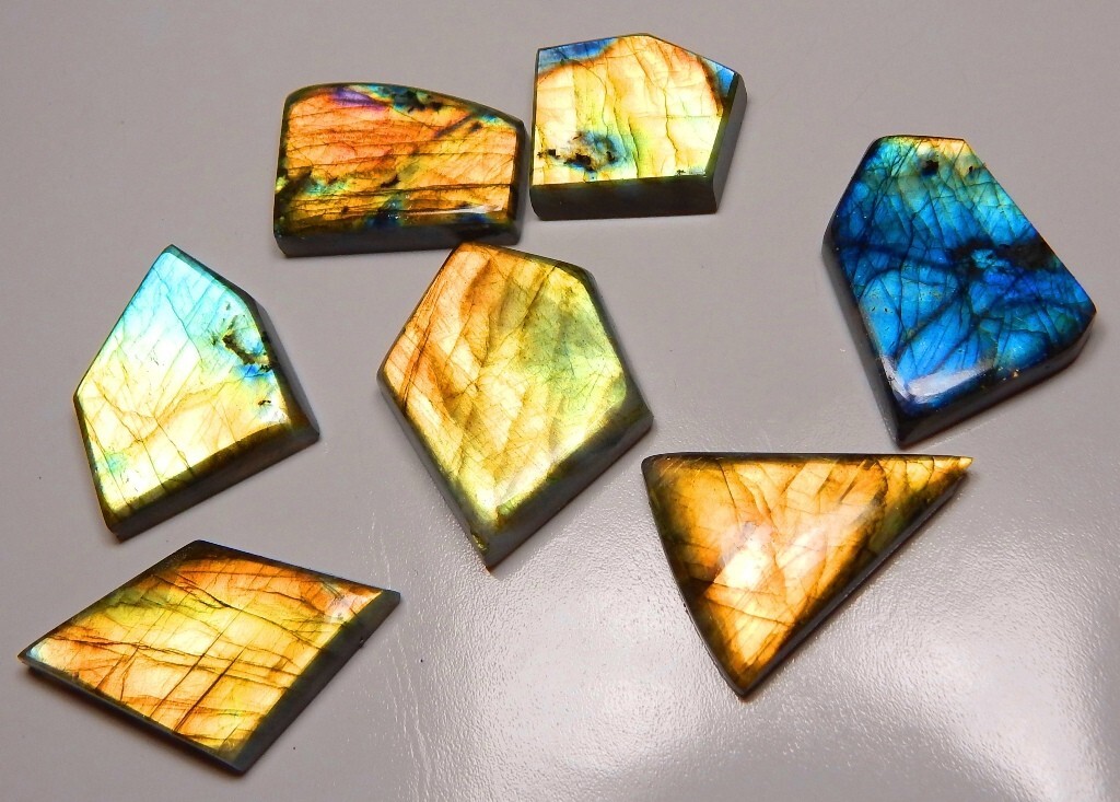 Natural Labradorite Slab, 1.25″ – 9″ High Flash Polish Labradorite, Pick a Size