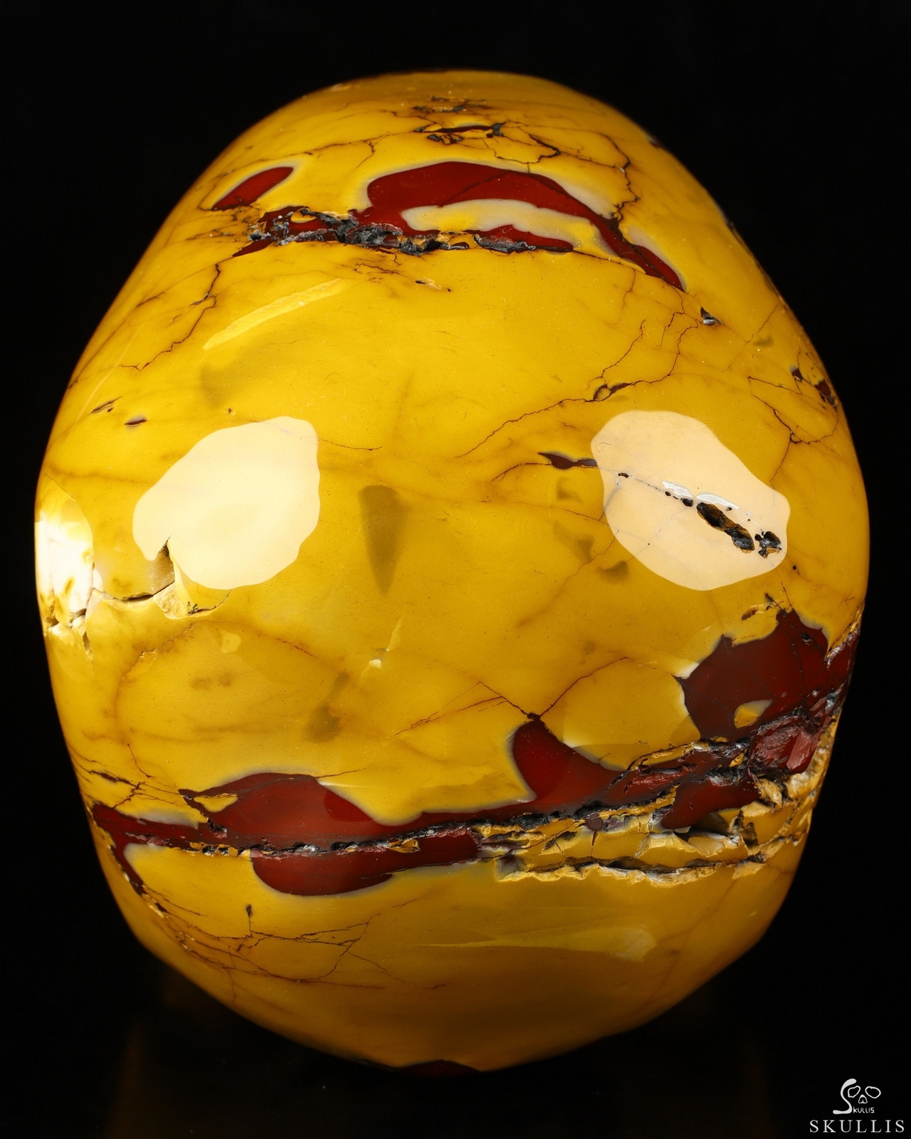 Lifesized 7.0″ Mookaite Jasper Carved Crystal Skull,Super Realistic, Healing