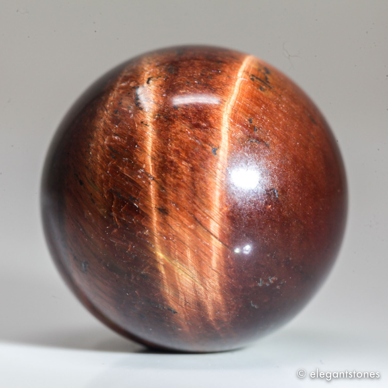 22g25mm Red Tiger Eye Sphere Crystal Ball Natural Quartz Healing Gemstone Chakra