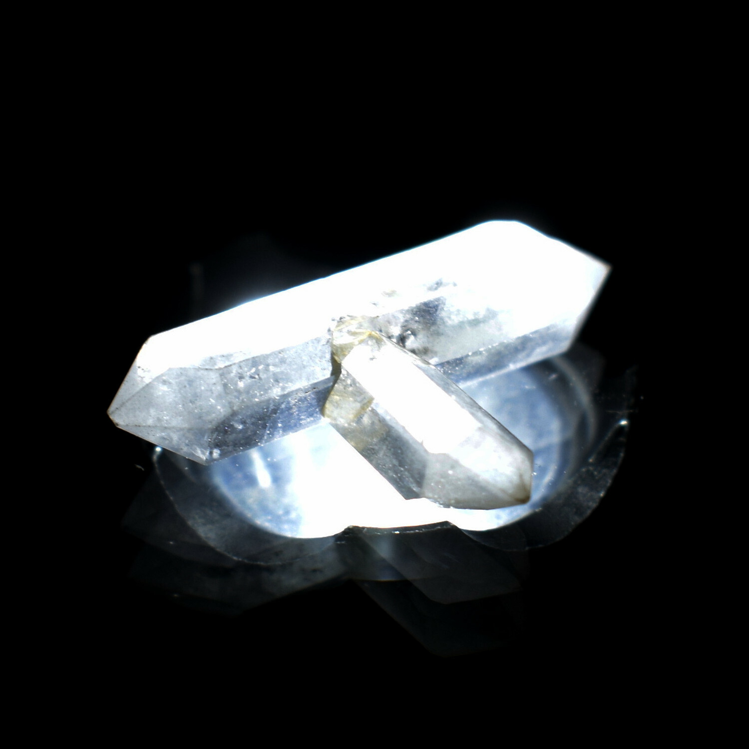 9ct 19mm Tibetan Elestial Skeletal Quartz Point Sparkling Natural Crystal Stick