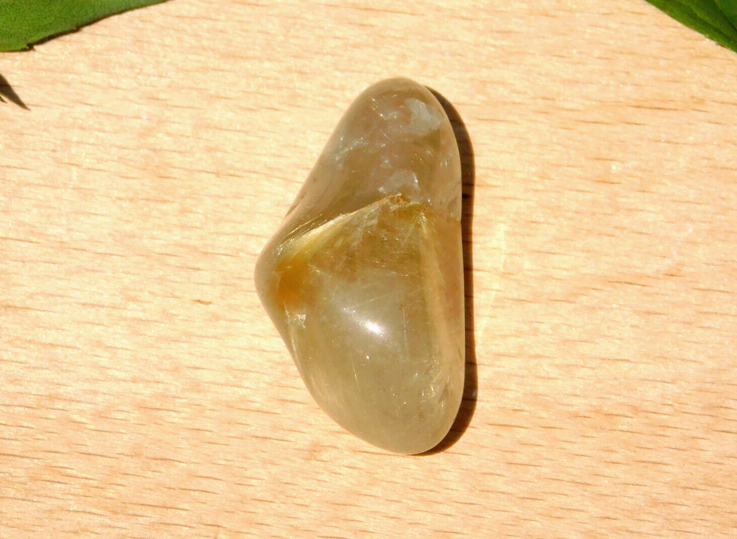 Clear Quartz Crystal with Gold Rutile Needles for Energy Healing and Meditation