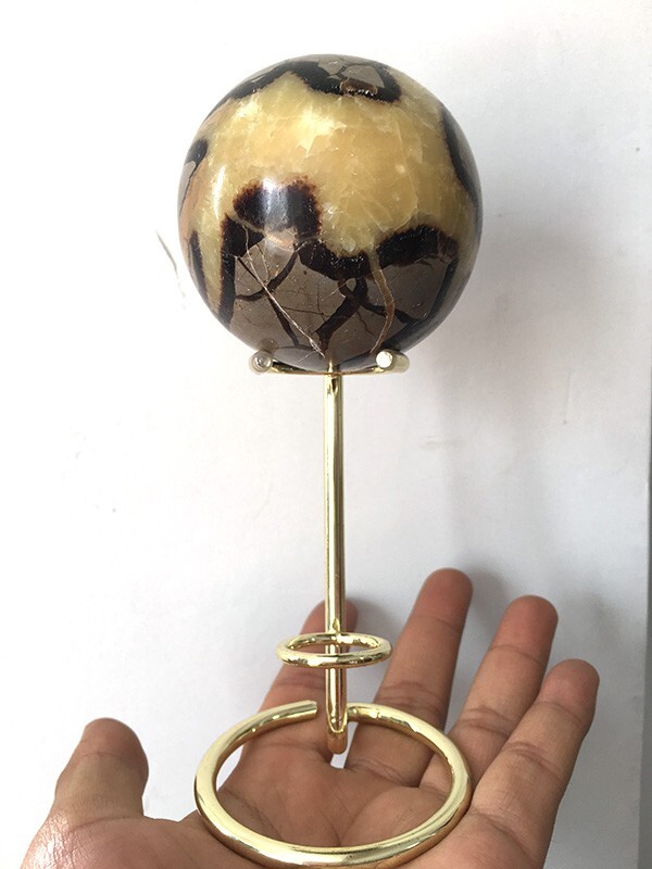 1pcs Golden Crystal ball and crystal pillar alloy bracket