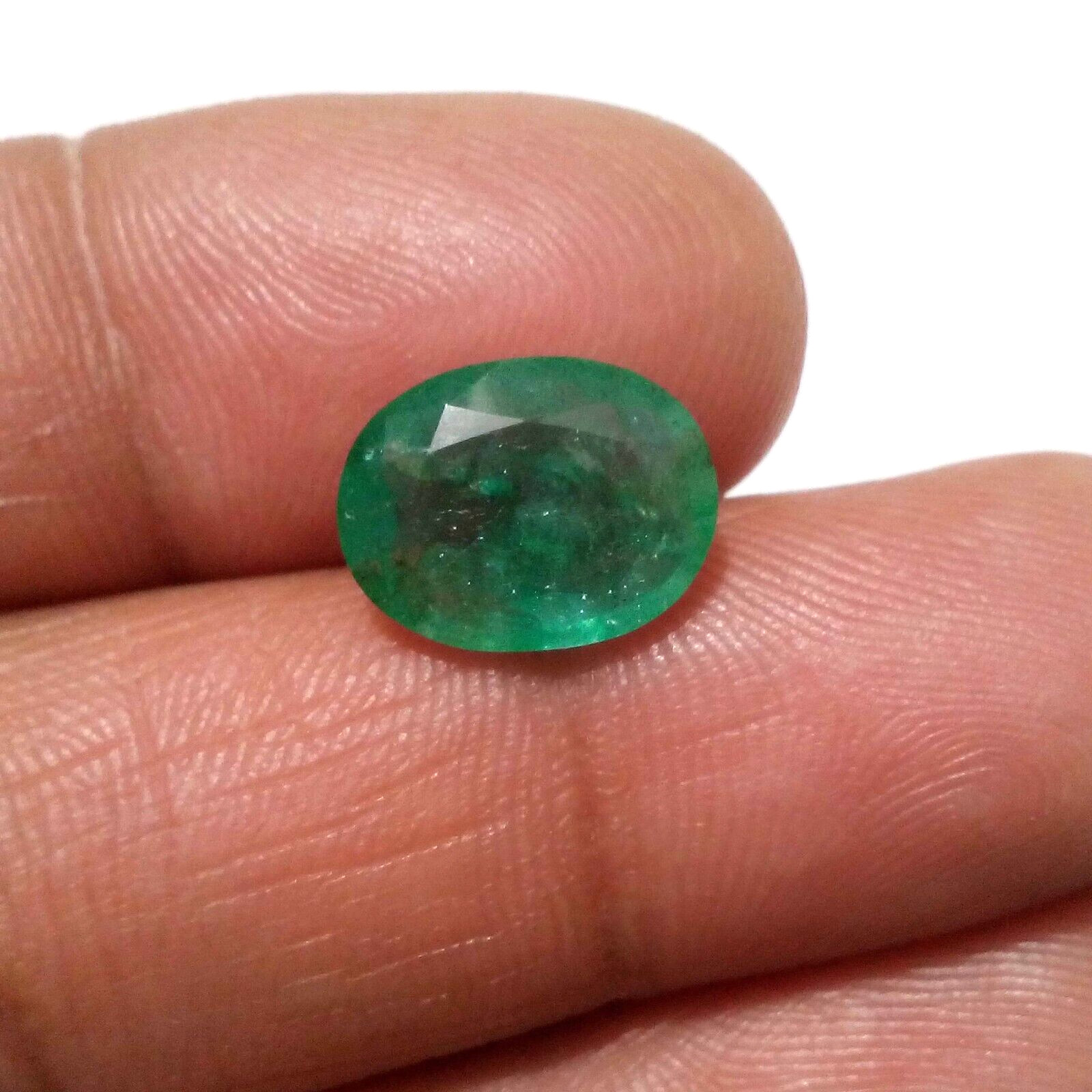 High Quality A+ Zambian Emerald Oval Shape 4.50 Crt Green Faceted Loose Gemstone