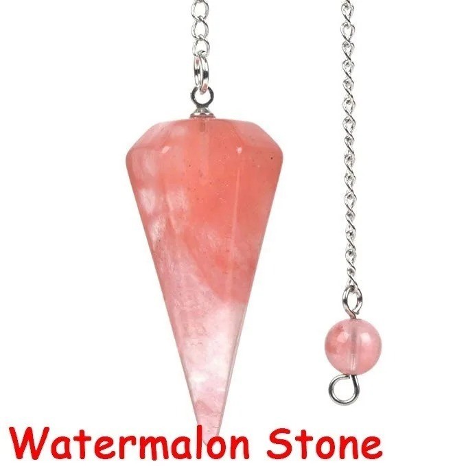 Natural Stone Quartz Agates Pendant Reiki Healing Cone Amethyst Charm Pendulum P