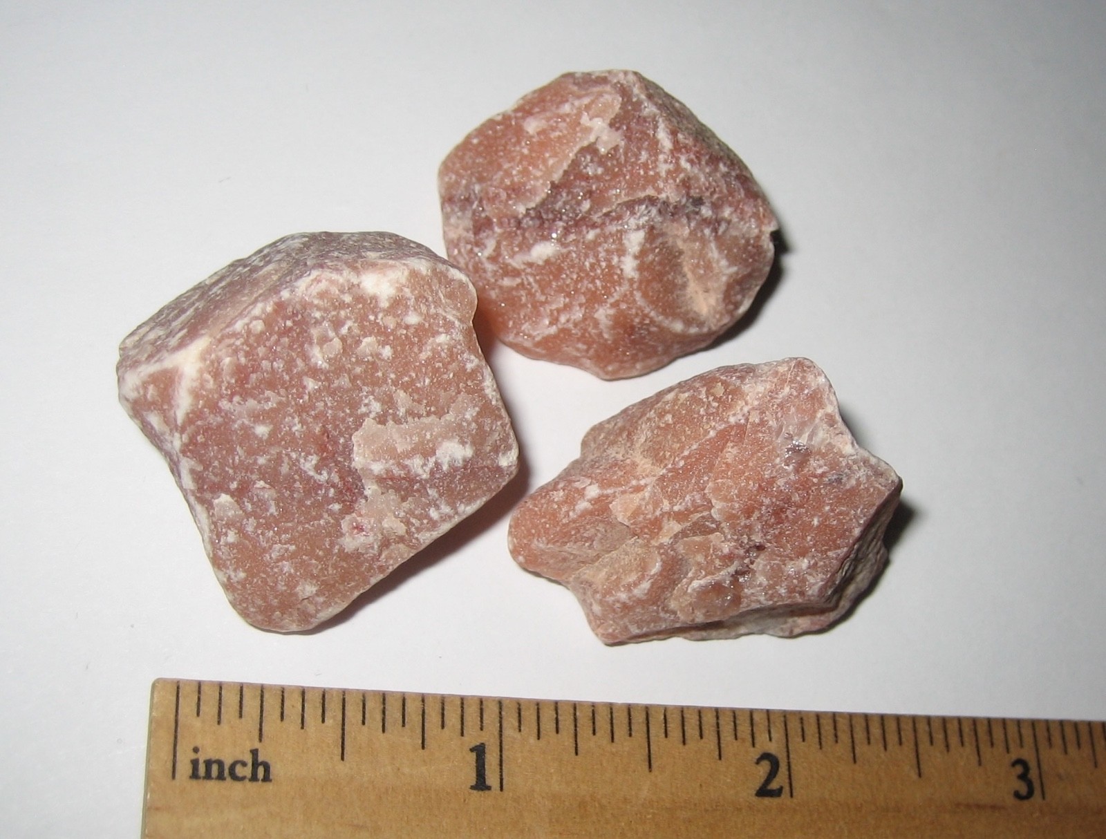 3 BEAUTIFUL SMALL RARE NATURAL 1″- 1.2″ RHODAZEZ PINK AZEZTULITE STONES ~ 64g *2
