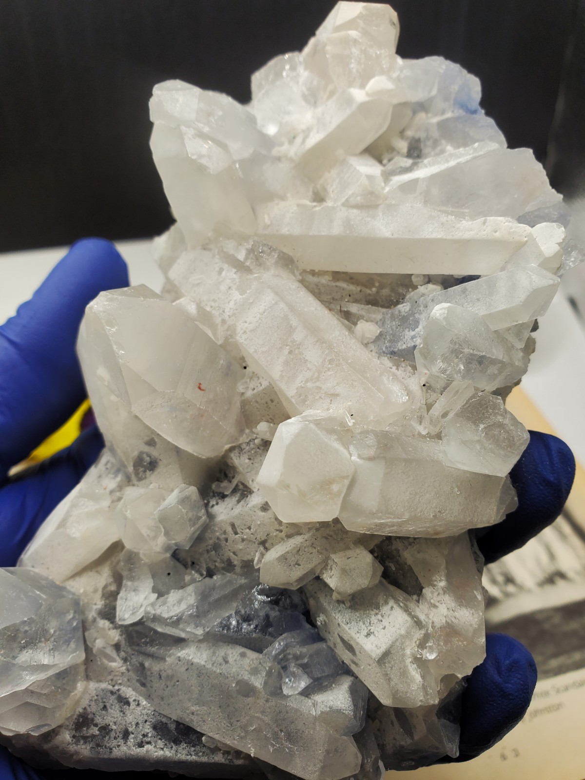 Dumortierite in Quartz Cluster Specimen Brazil 442g