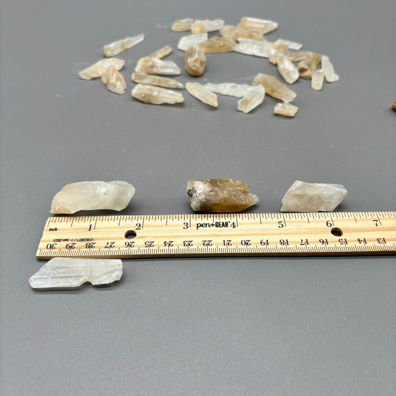 Quartz Crystal Shards Natural Rough Champagne Yellow Clear 7.5 oz Lot Healing