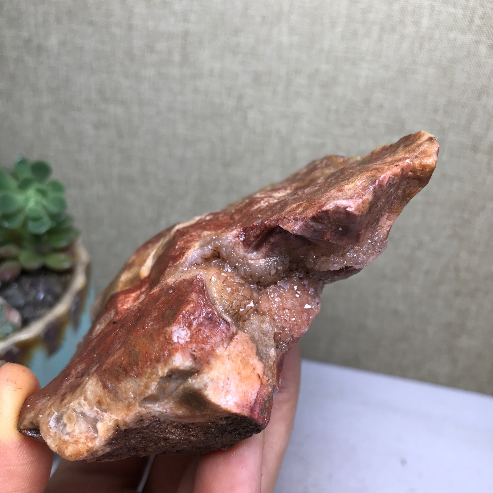 Natural crazy Mexican agate Crystal gemstone rough original Specimen 205g A4574