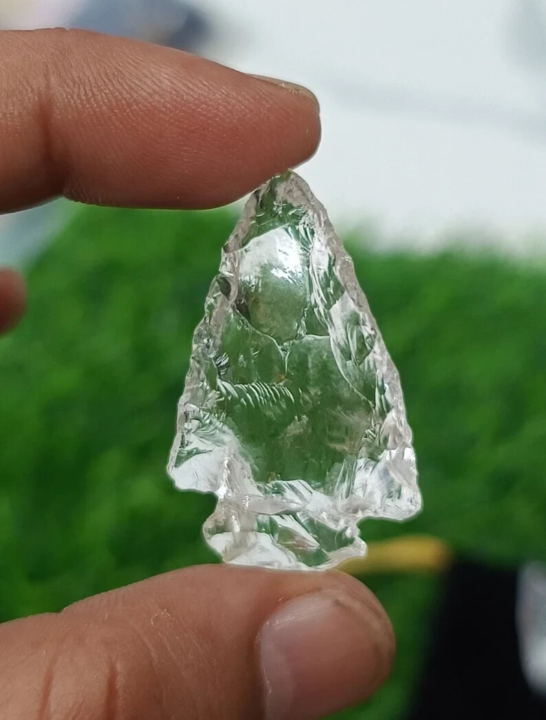 Natural Crystal Quartz Arrowhead Stone-Beautiful for Display, Jewelry & Wrapping