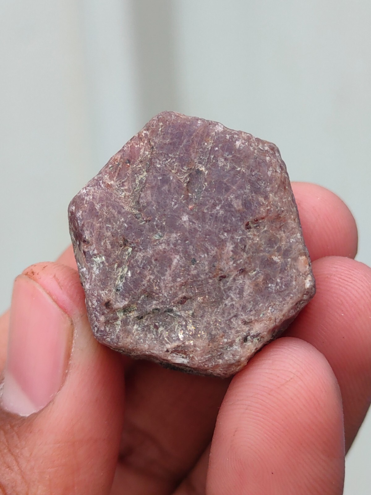 Natural Ruby triangle on Ruby Natural minerals Specimen