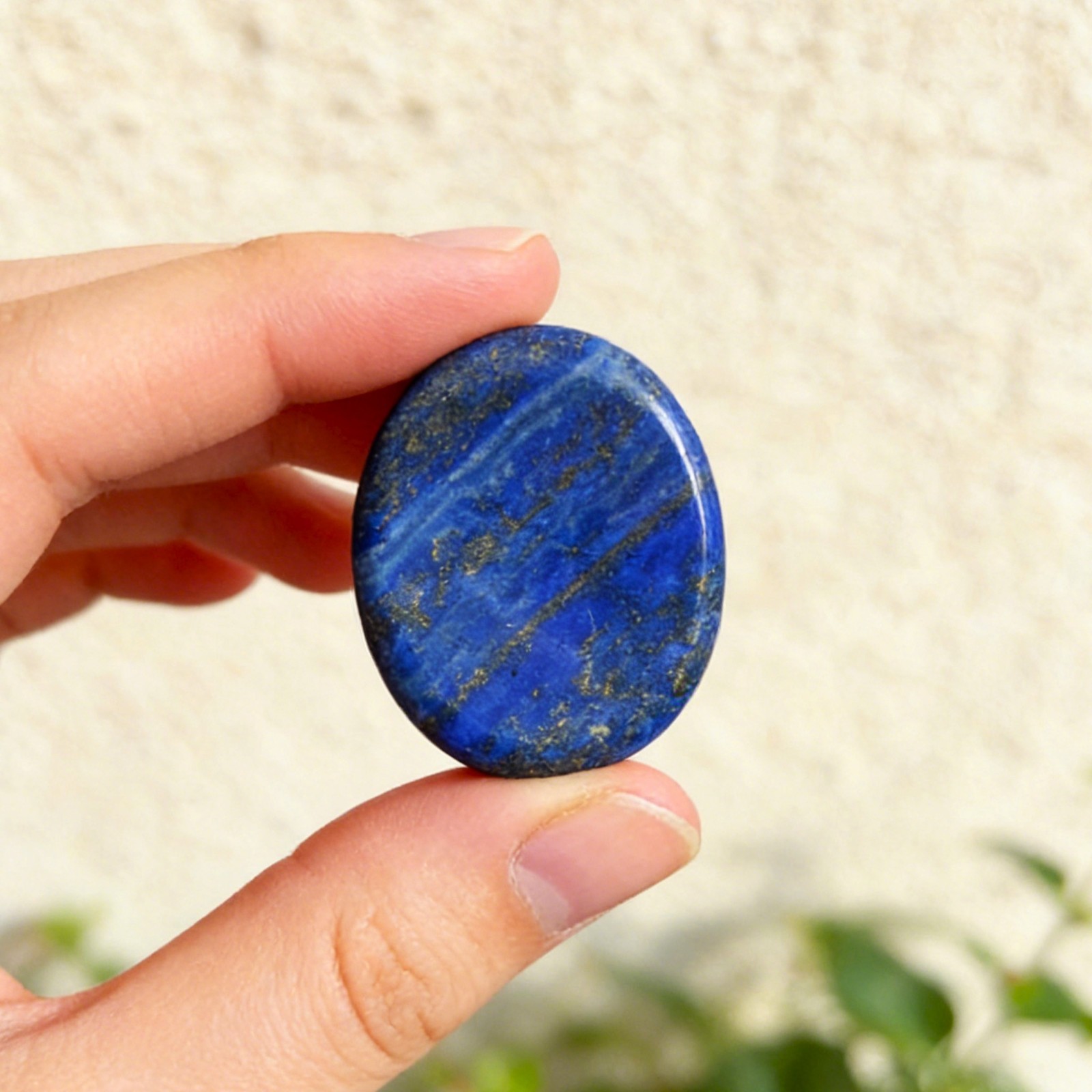 Lapis Lazuli Worry Stone Healing Crystal Palm Stone Energy Gemstone 1 pcs