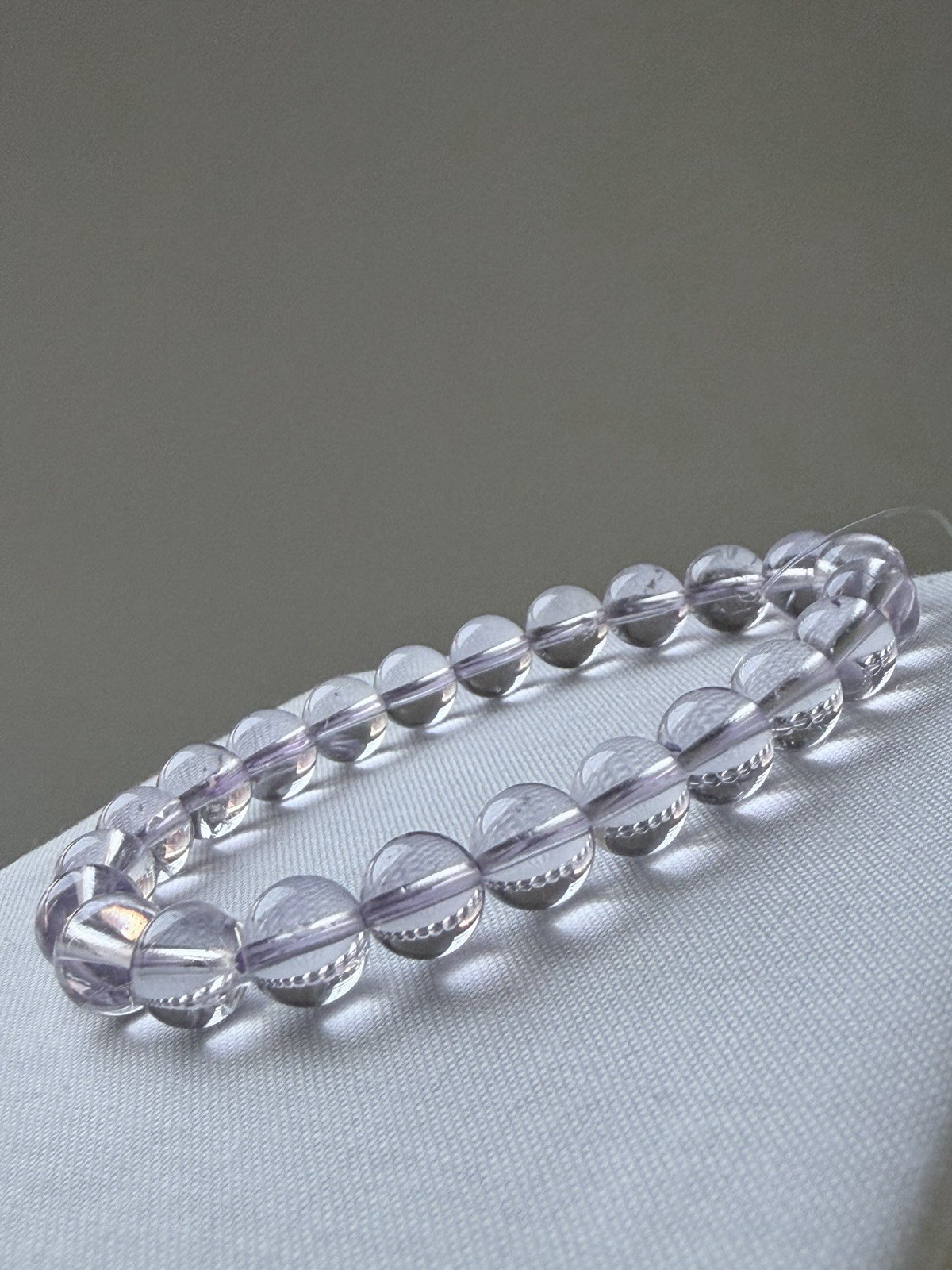Pastel Light Lavender Purple Bolivia Amethyst Bracelet