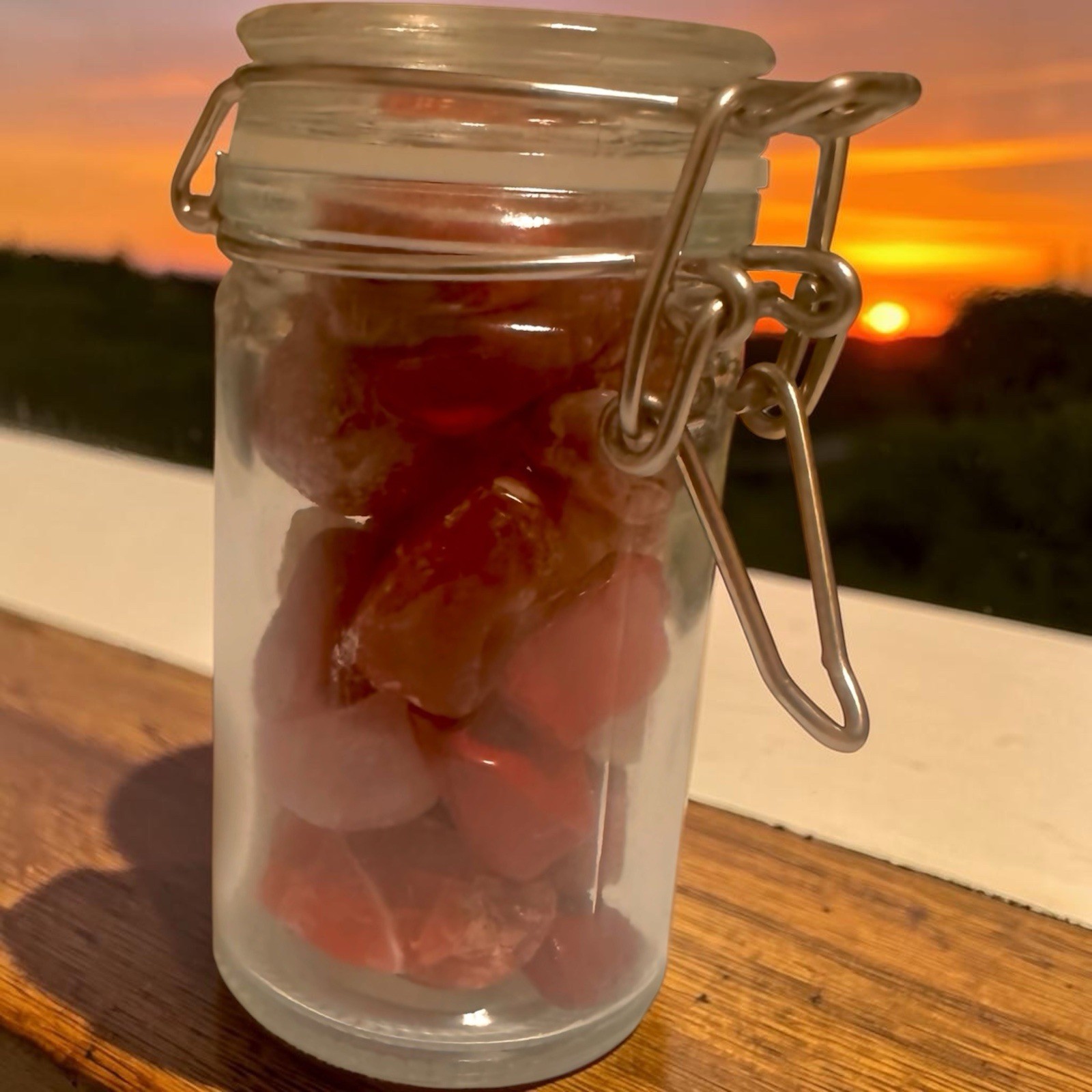 Crystal Decor Glass Jar Natural Stone Home Decoration Gift