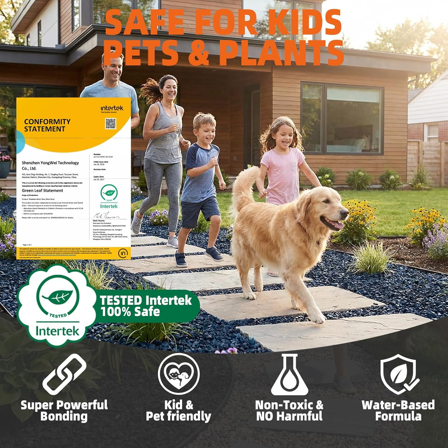 Ready to Use Mulch Binder with Electric Sprayer-1 Gallon Rock Glue for Landscapi