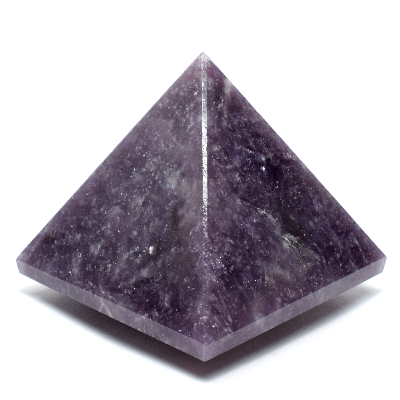 56mm Purple Lepidolite Pyramid Natural Sparkling Flower Sugilite Mineral Brazil