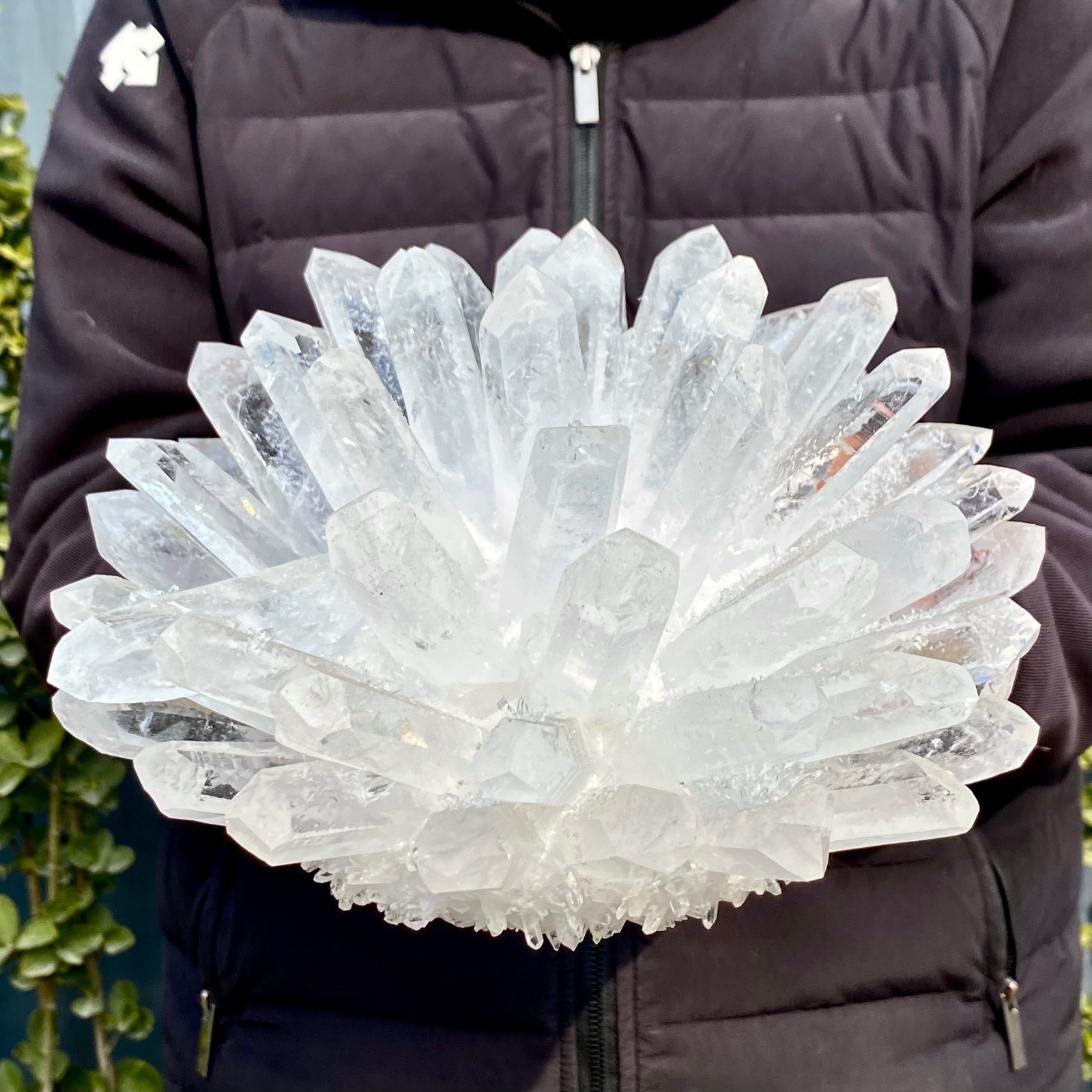 10.14LB Natural White Clear Quartz Crystal Cluster Rock Stone Specimens Reik