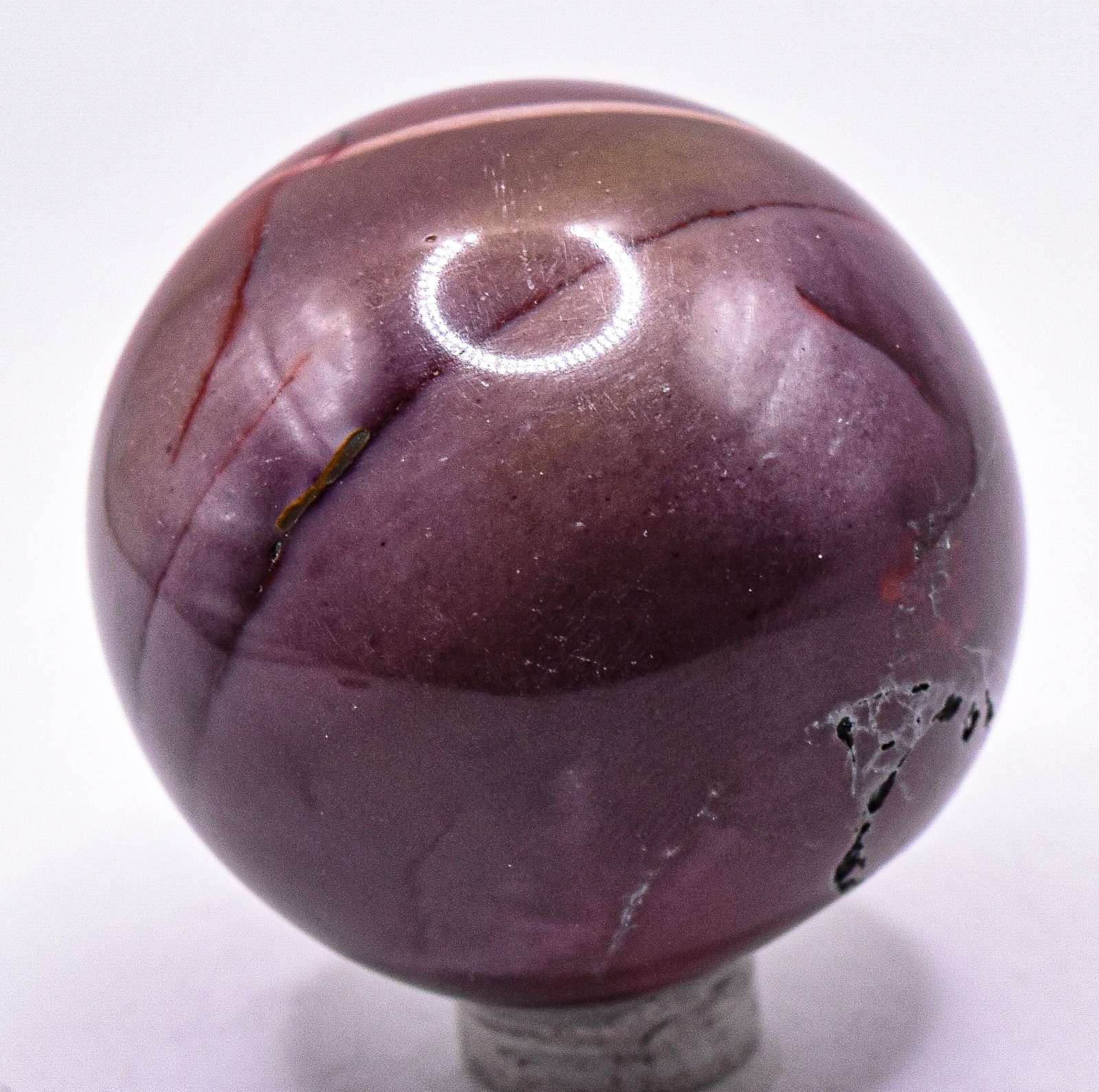 47mm Purple Red Mookaite Jasper Sphere Polished Collectible Mineral – Australia