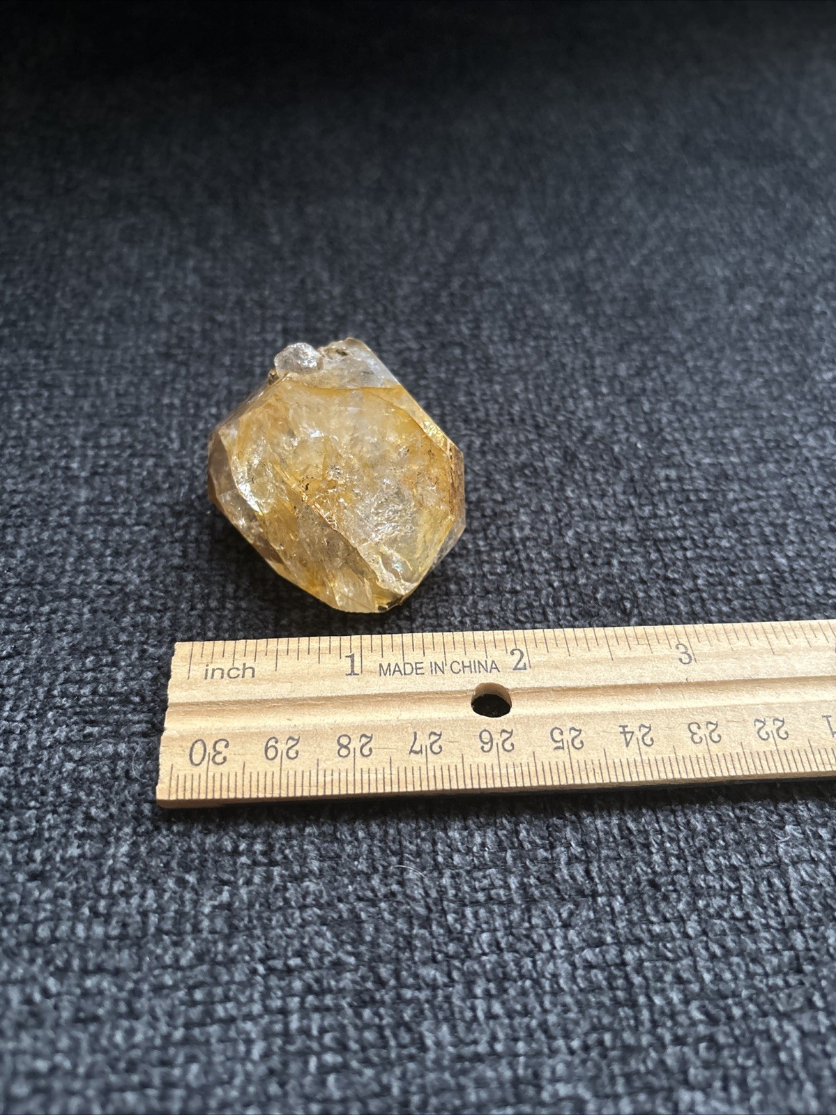 Herkimer Diamond Quartz Crystal “Golden Healer, Rider” 2in x 1.75in, 2.4oz