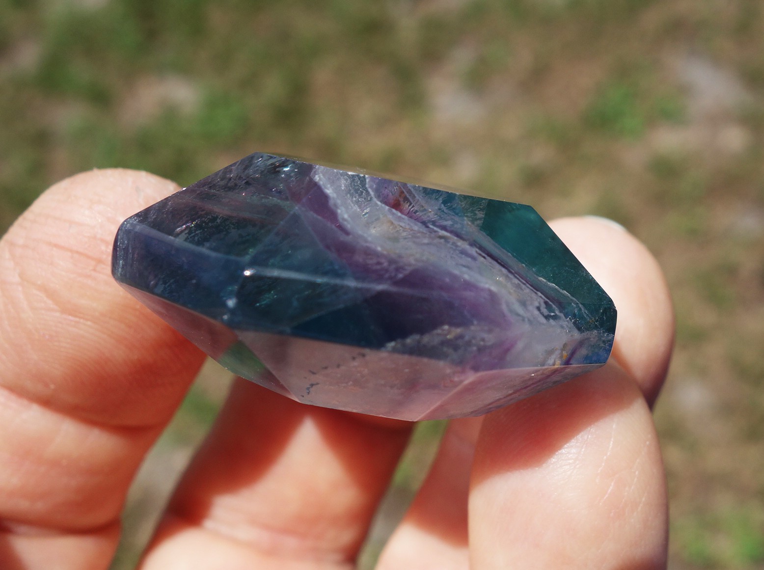 Blue & Purple FLUORITE Crystal Points Super CHAKRA Cleanser Laying on of Stones
