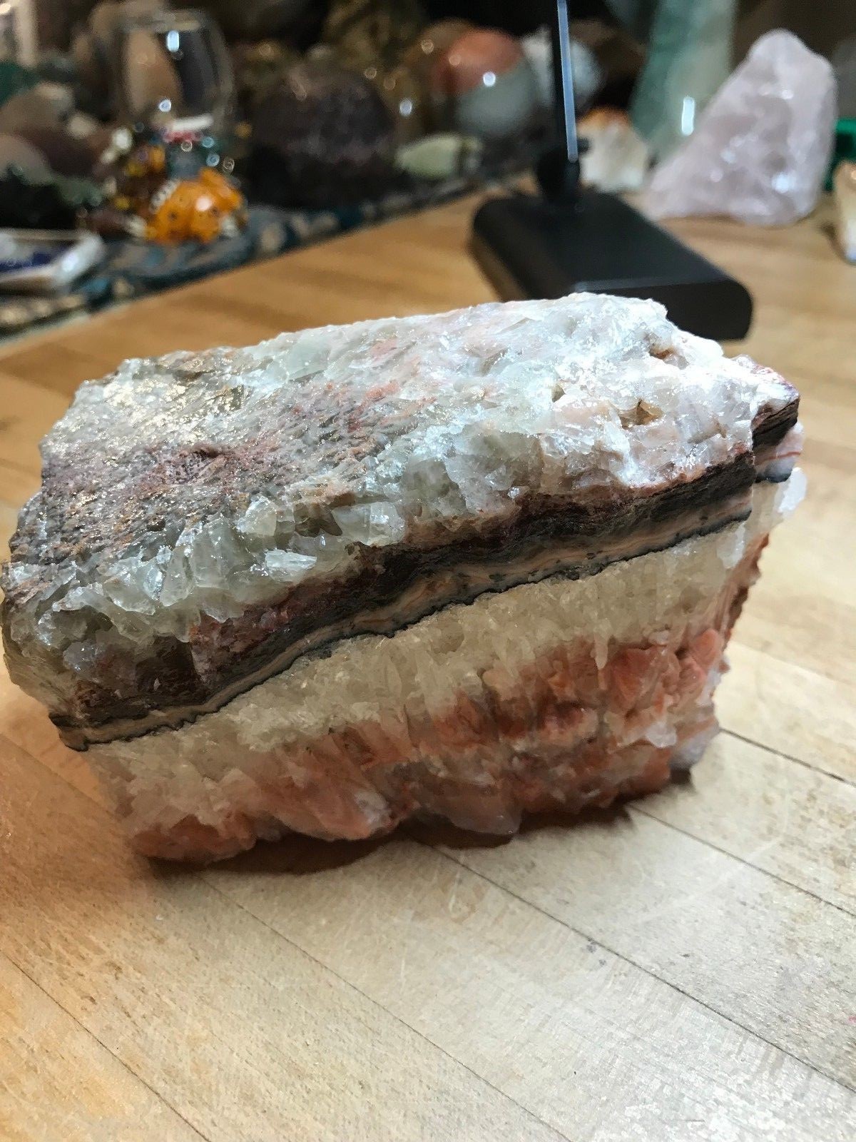 Multicolored Calcite Crystal Mineral Gemstone Medium Natural Rock Specimen 002