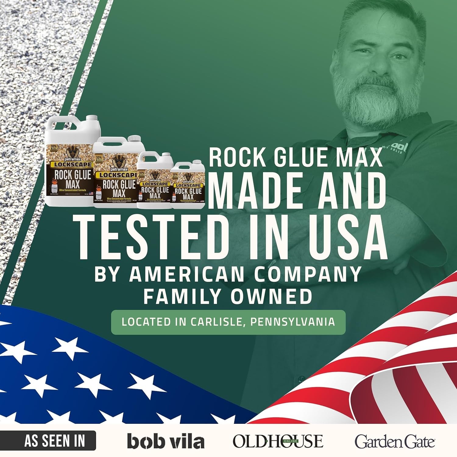 2.5 Gallon Max Rock Glue – Strong Bond, Eco-Friendly, and Fast-Drying Adhesive