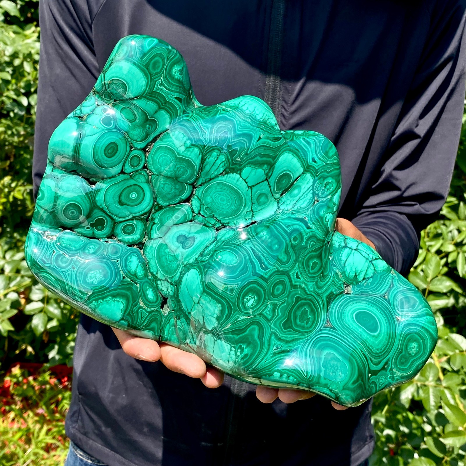 7.6LB Natural Polished Malachite Mineral freeform specimen Reiki Stone Healing