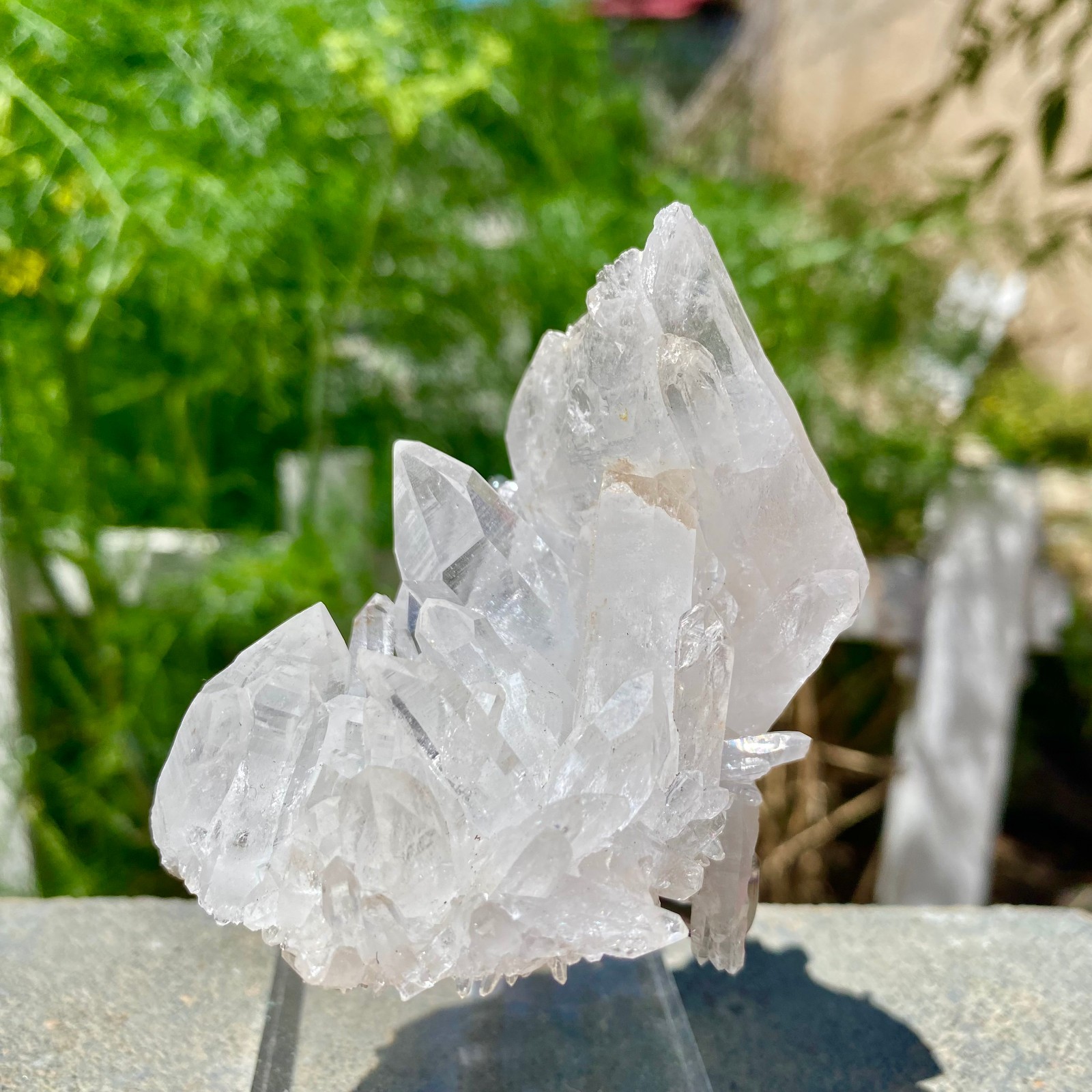 169G Natural rare white water crystal cluster backbone mineral specimen