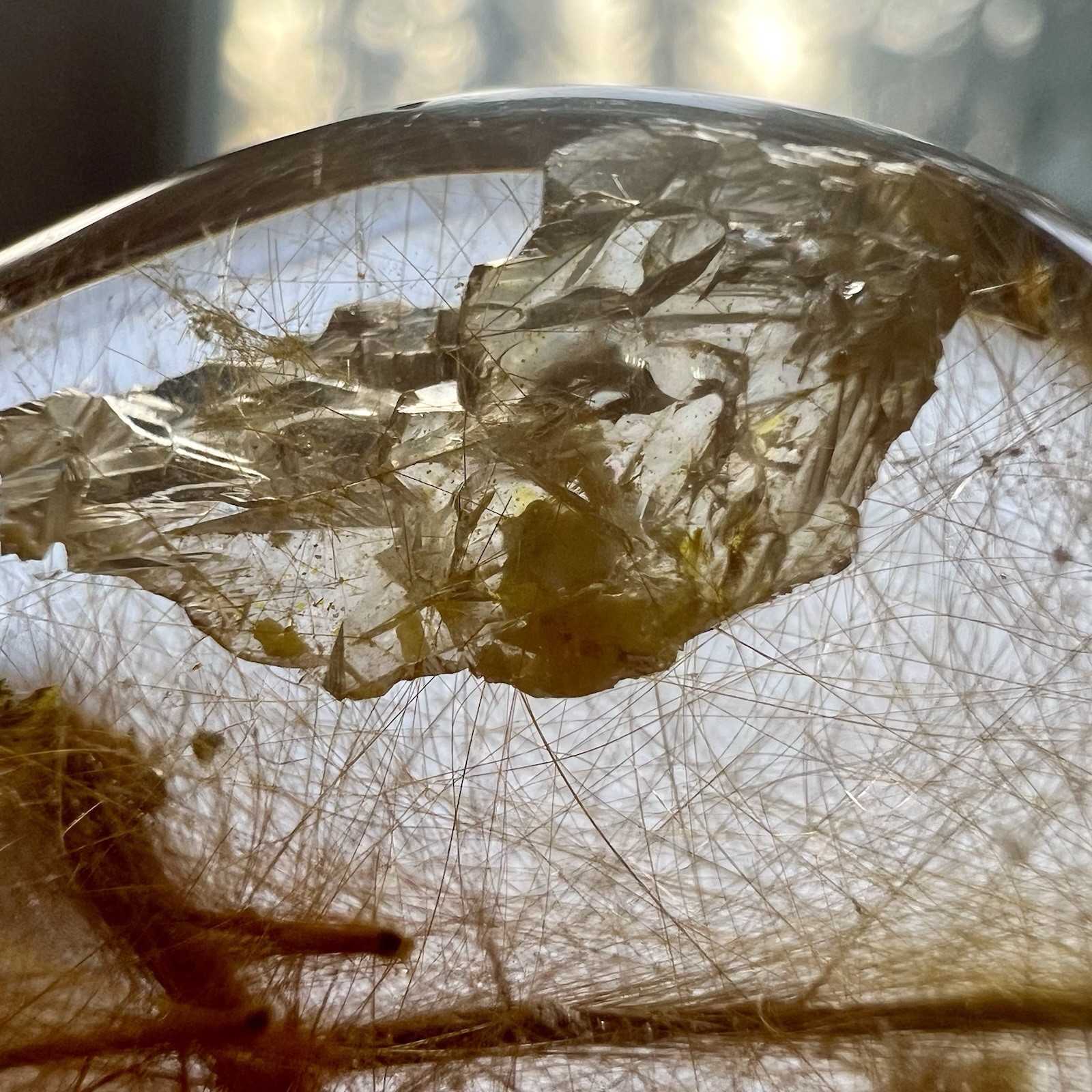Golden Rutile Quartz With Moving Rutile Inclusion