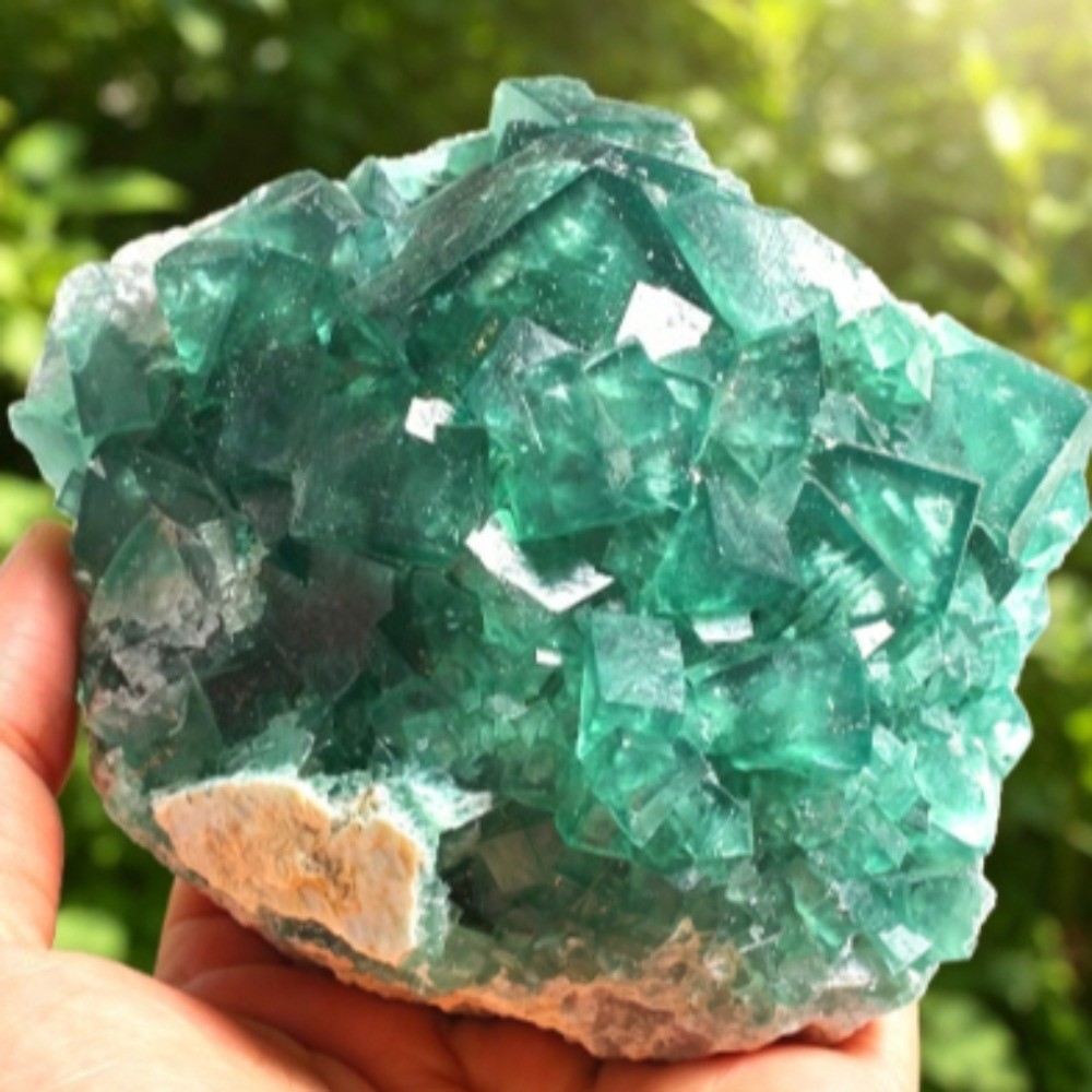 Natural Raw Green Fluorite Crystal Cluster Reiki Healing Mineral Specimen Chakra