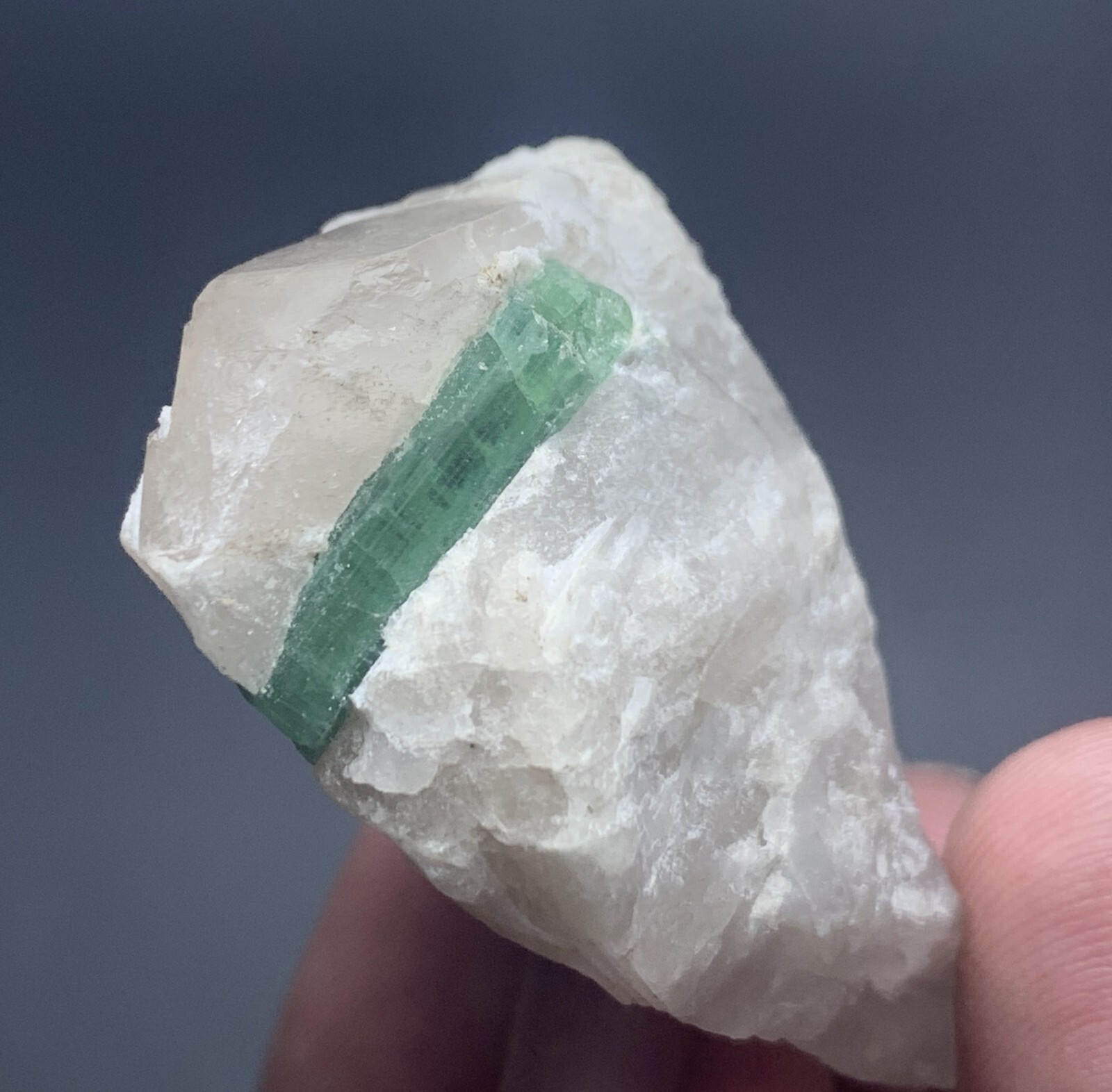 35 Grams Natural Tourmaline With Smoky Quartz Crystal Specimen From Afghanistan