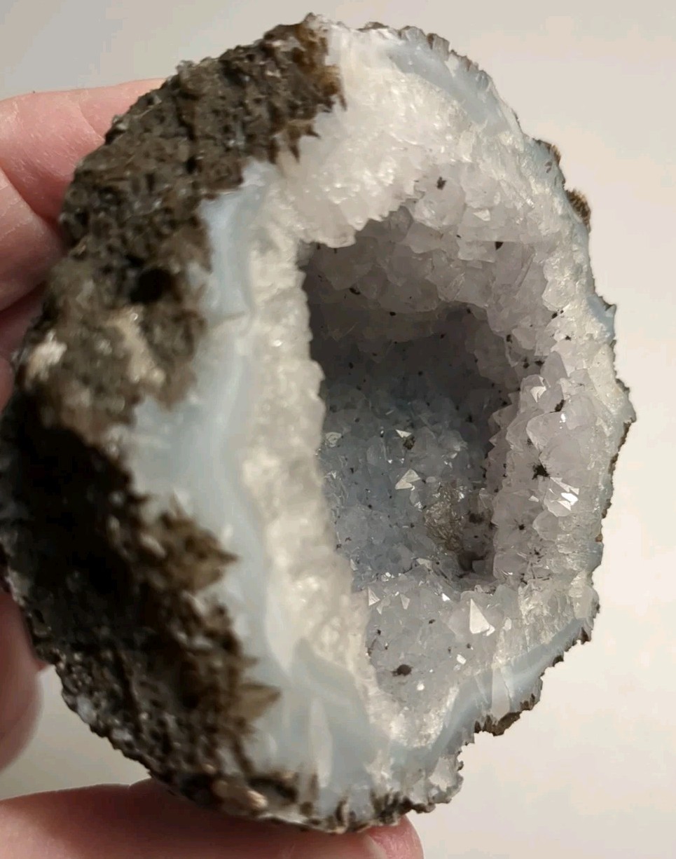 Blue Gray Circular Geode Crystal