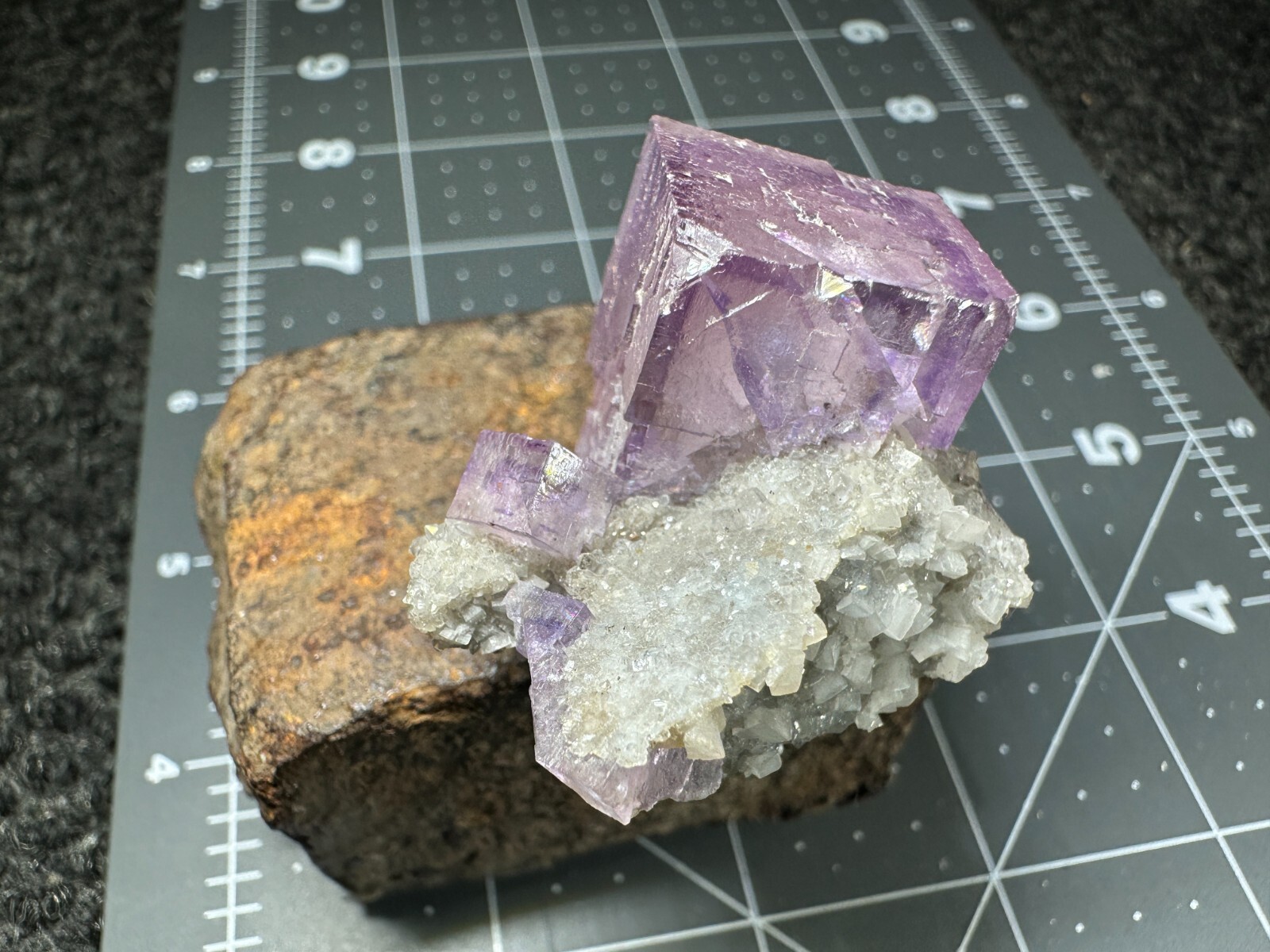 ➤Natural PURPLE FLUORITE CRYSTALS on DOLOMITE CRYSTALS Elmwood Mine TN VIDEO➤033