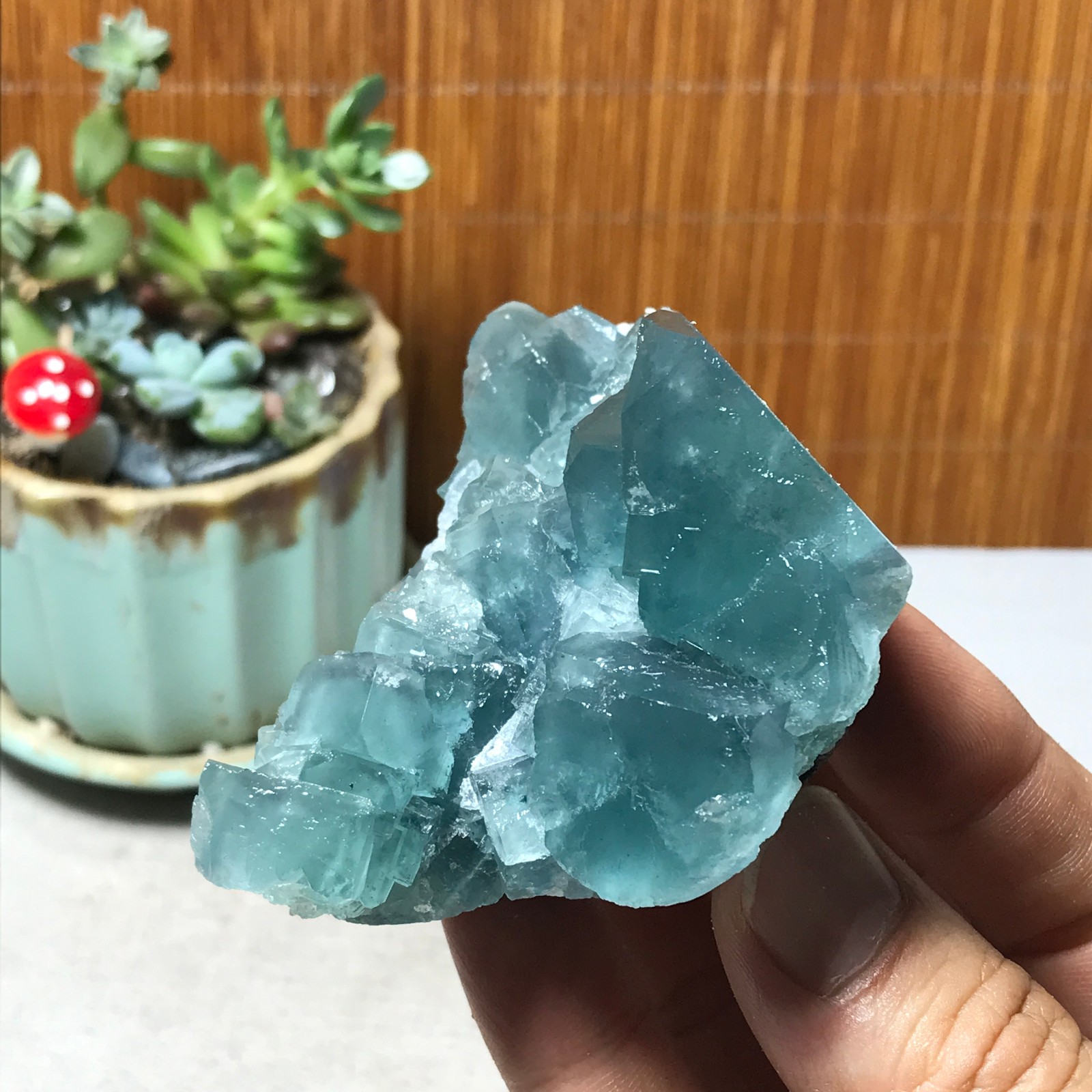 75-67-40mm Rare Natural Green Calcite fluorite Mineral Specimen 221g A6082