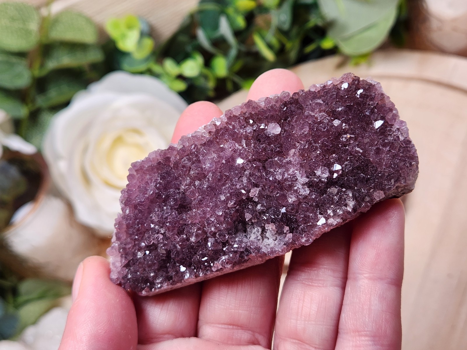 Turkish Amethyst Druzy Crystal Cluster, Alaçam Mine, 76g 3 Inch Specimen Y12
