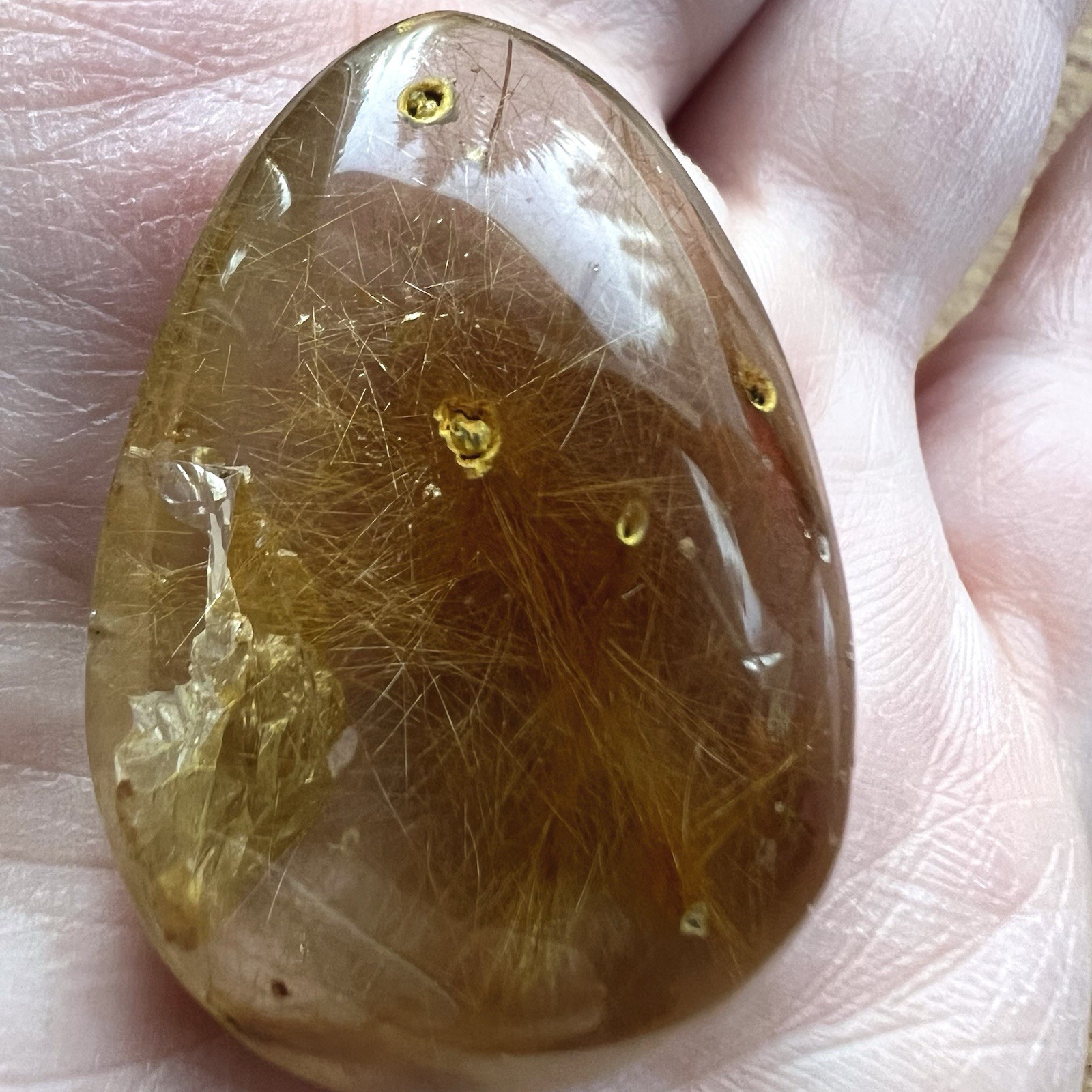 Golden Rutile Quartz With Moving Rutile Inclusion