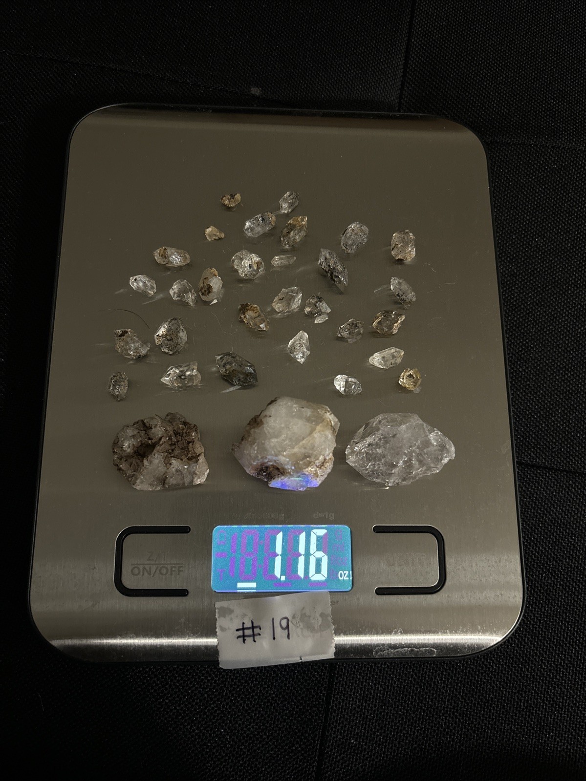 Herkimer Diamond Quartz Crystals Mixed Lot 32pc 1.16oz Combined