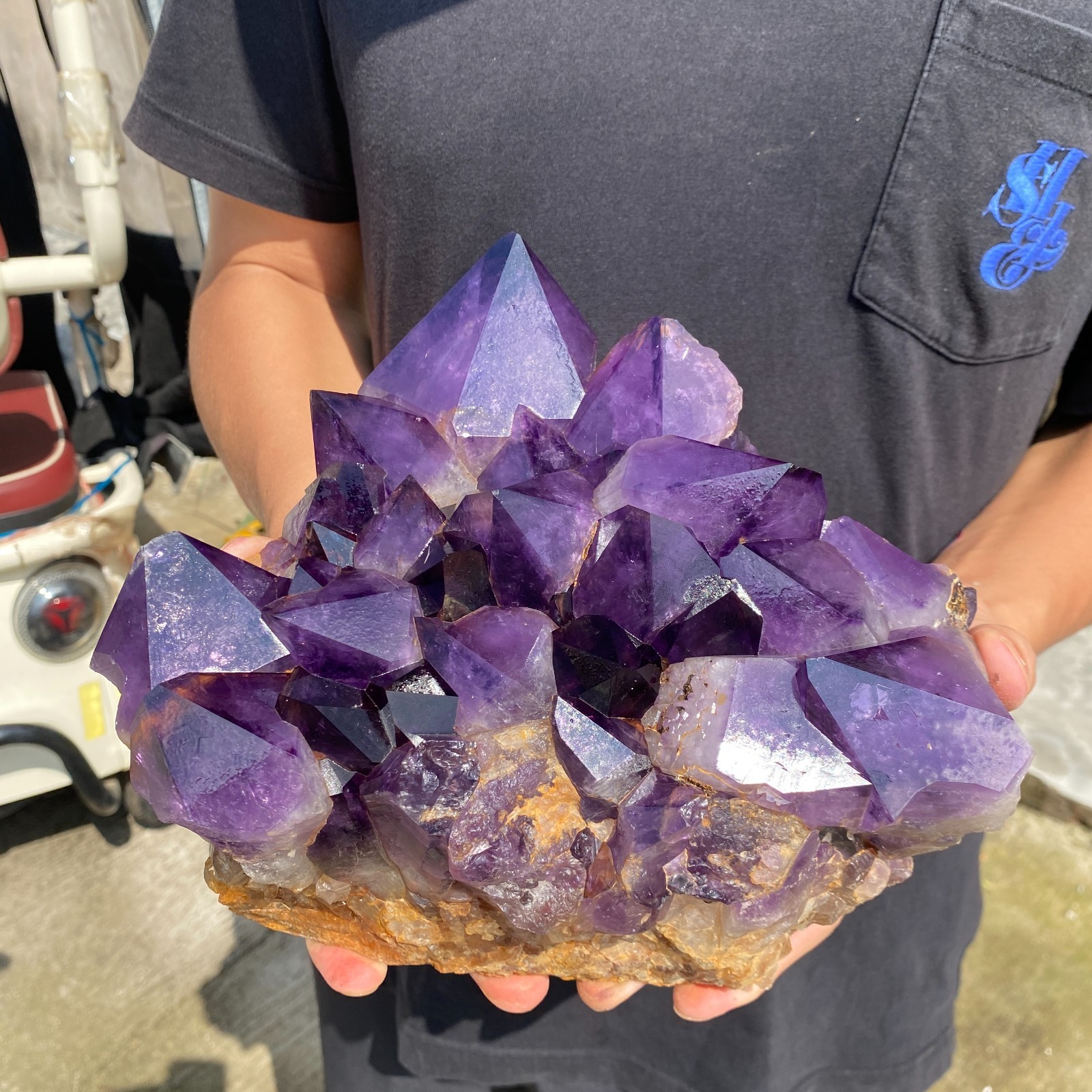11.6LB Natural Amethyst geode quartz cluster crystal specimen Healing Specimen