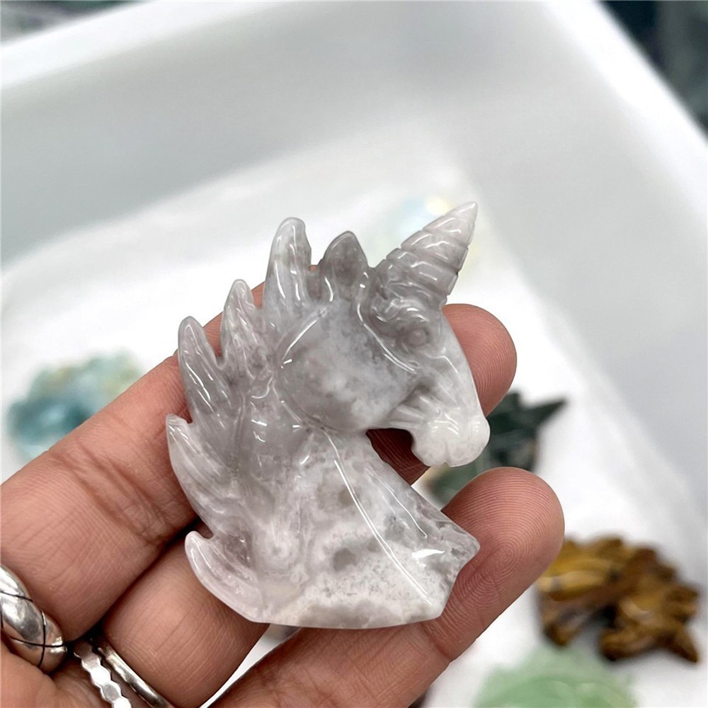Beautiful Elegant Luxurious Premium High-Quality Natural Jade Unicorn Decoration