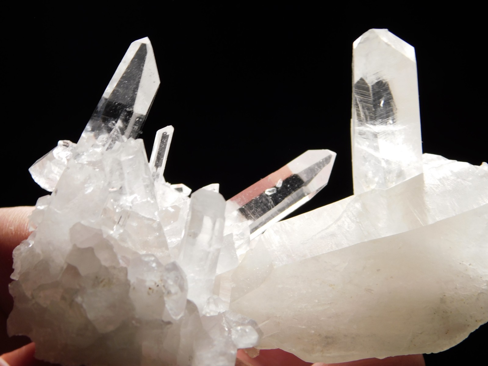 SUPER! TRANSLUCENT Quartz Crystal Cluster Collier Creek ARKANSAS 78.5gr