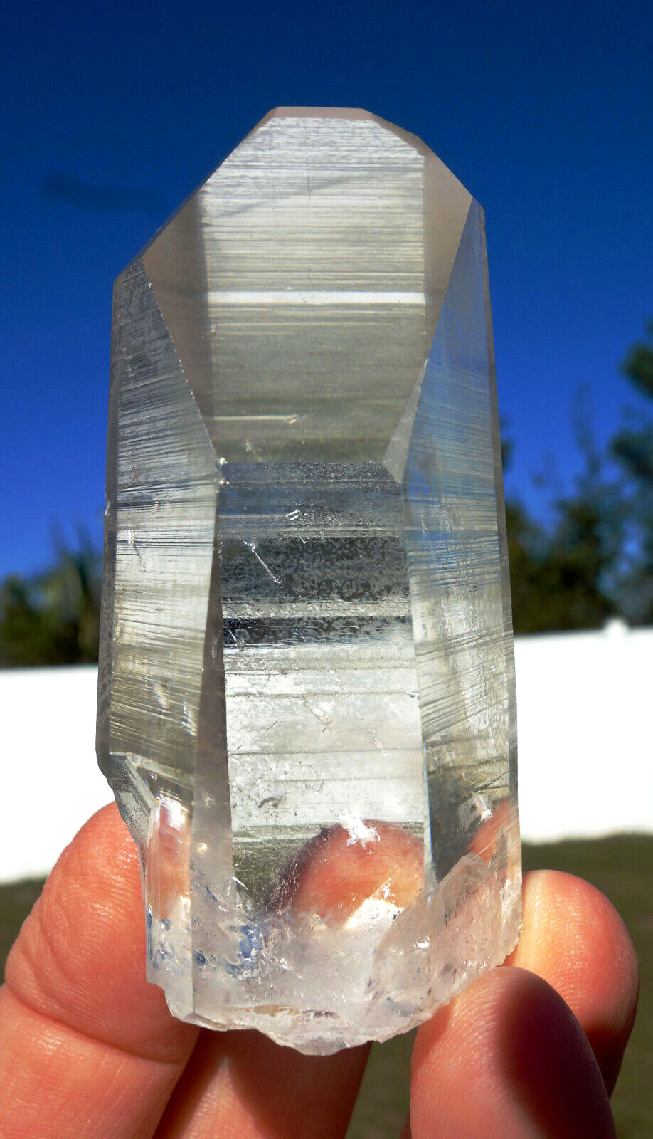Water Clear COLOMBIAN LEMURIAN Quartz Natural Crystal Point Large Key Columbian