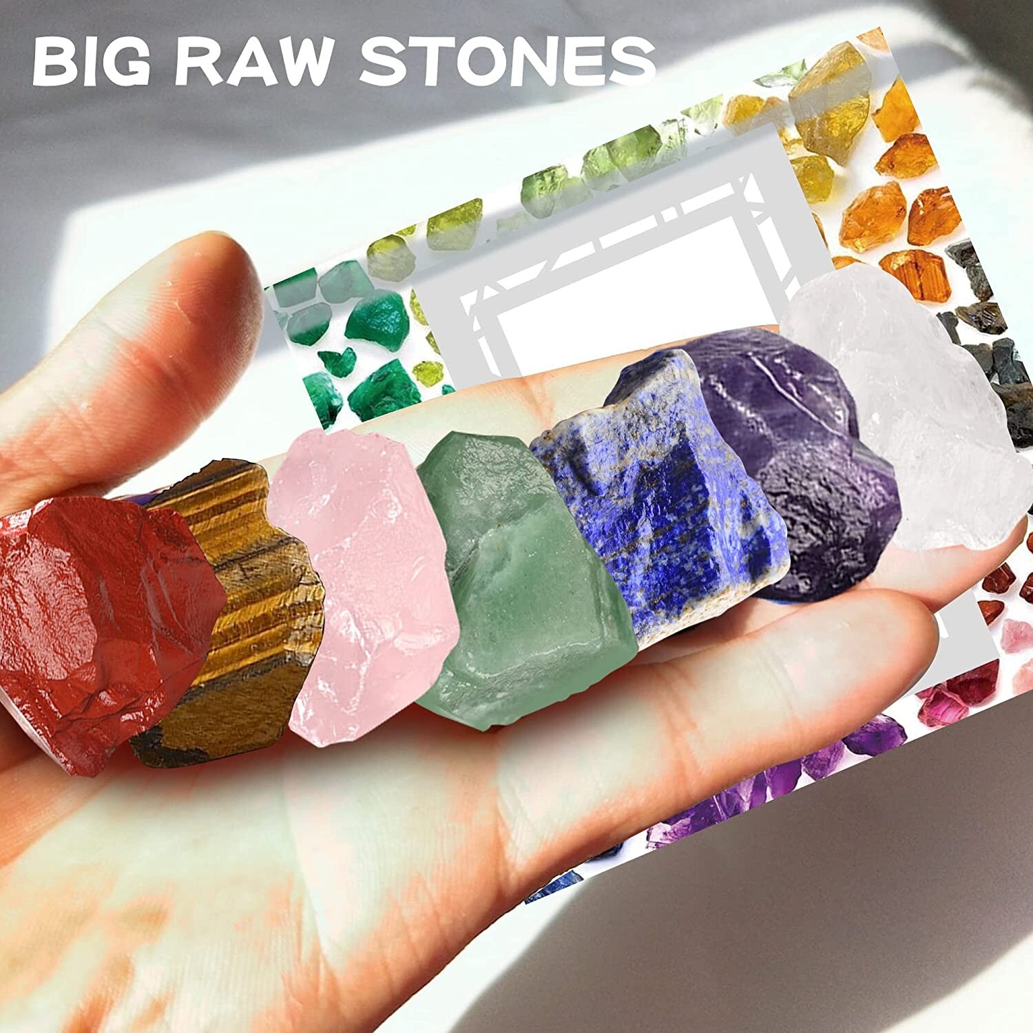 Wiccan 7 Chakra Crystal Set Healing Crystal for Beginners 30 Pcs Healing Crystal