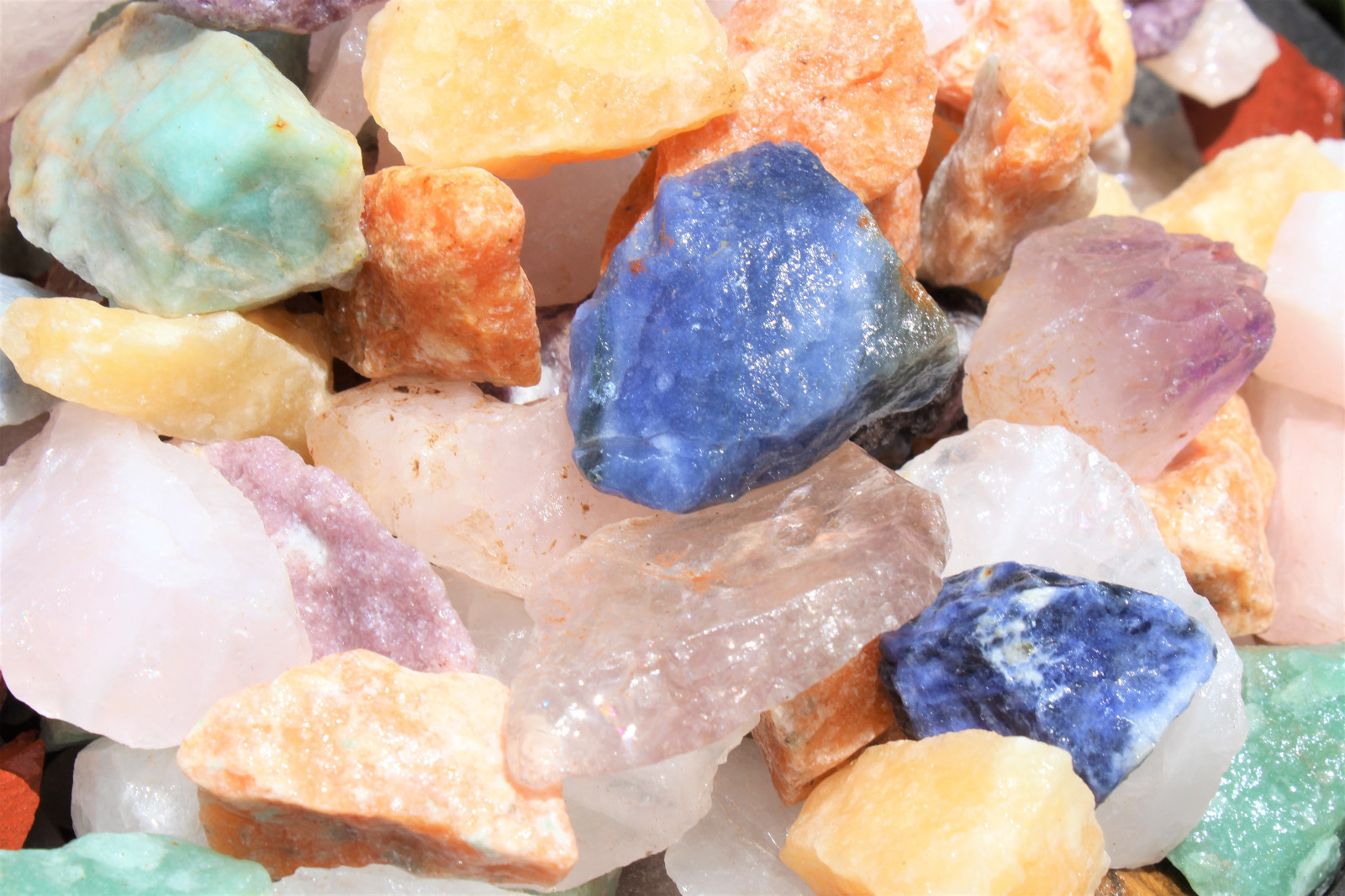 5 lb Bulk Lot Natural Brazil Mix (Large Rough Raw Rocks Stones 11600 Carats+)