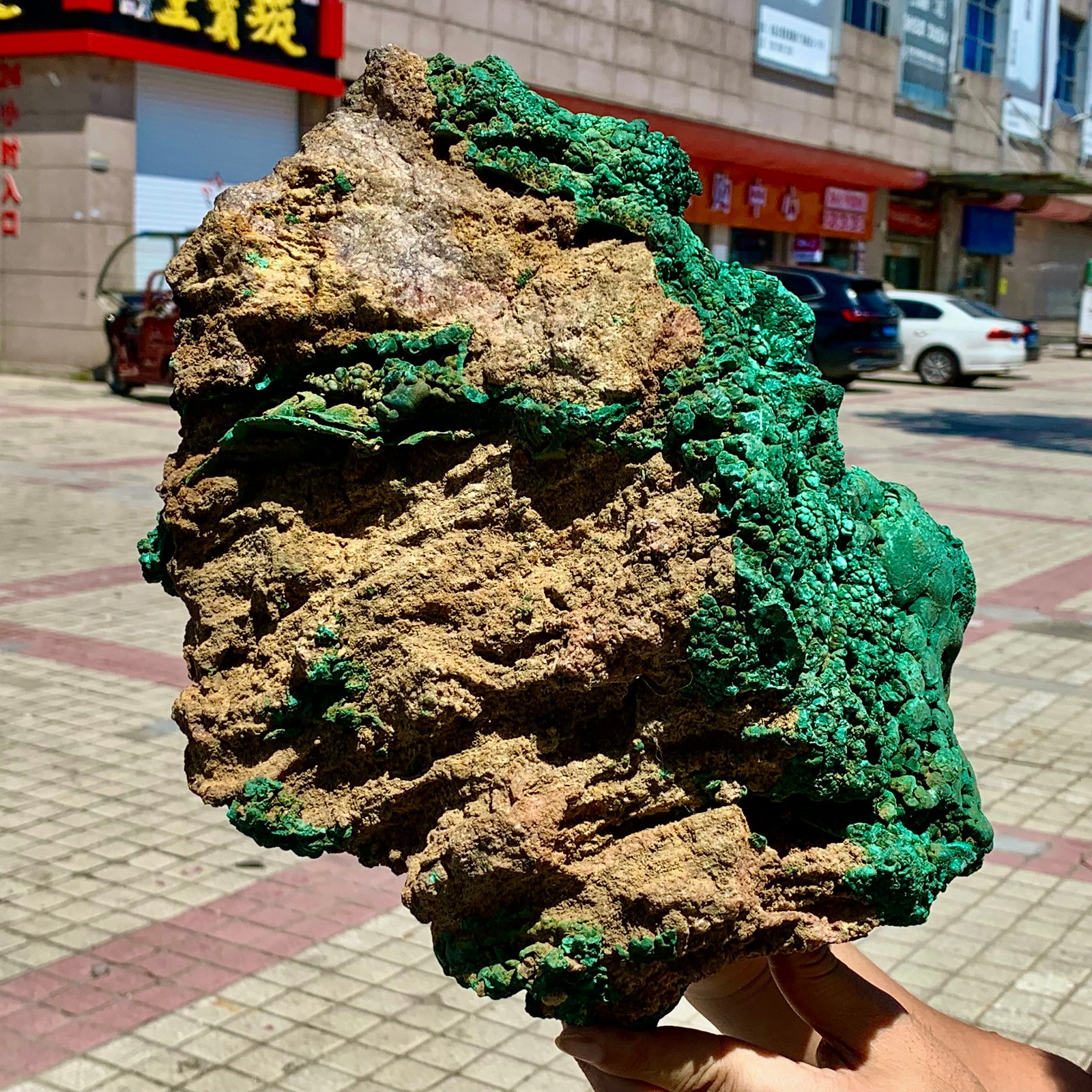 17.82LB Natural VELVET Malachite cat’s eye specimen crystal mineral-Congo