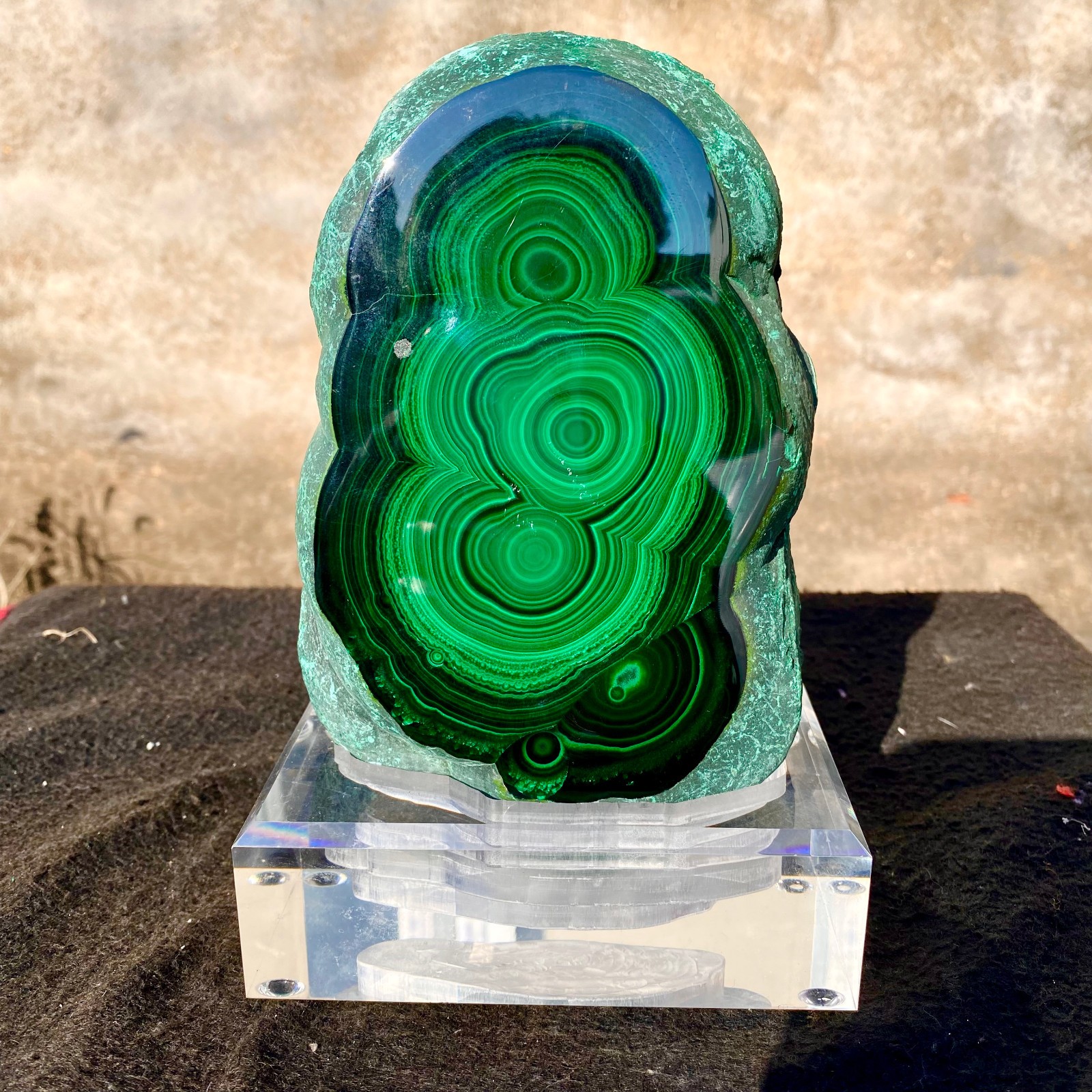 6.28LB Natural Green Malachite Crystal Flaky Pattern Ore Specimen Quartz Healing