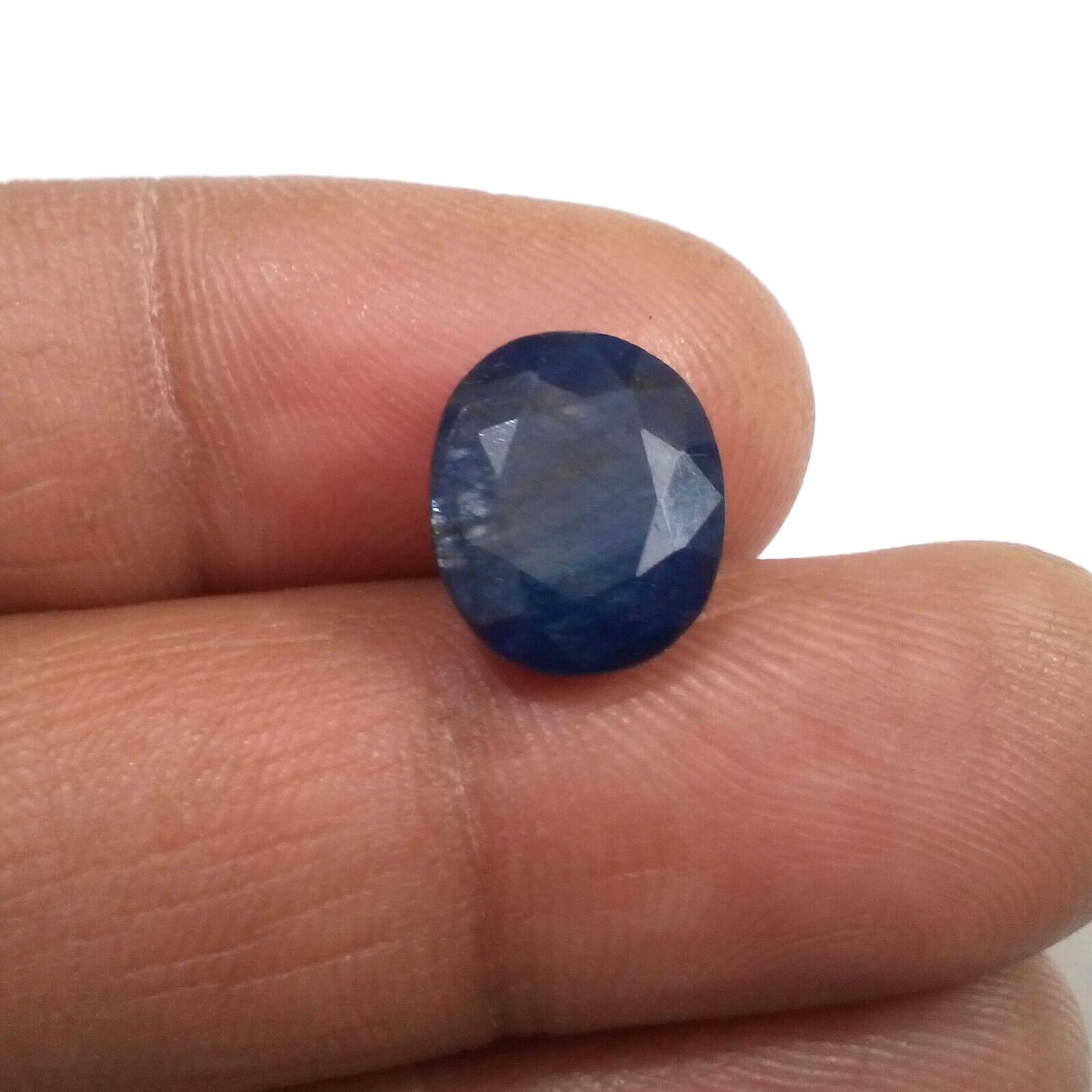 Fabulous Huge Blue Sapphire Faceted Gemstone Oval Shape 7.75 Crt Loose Gemstone