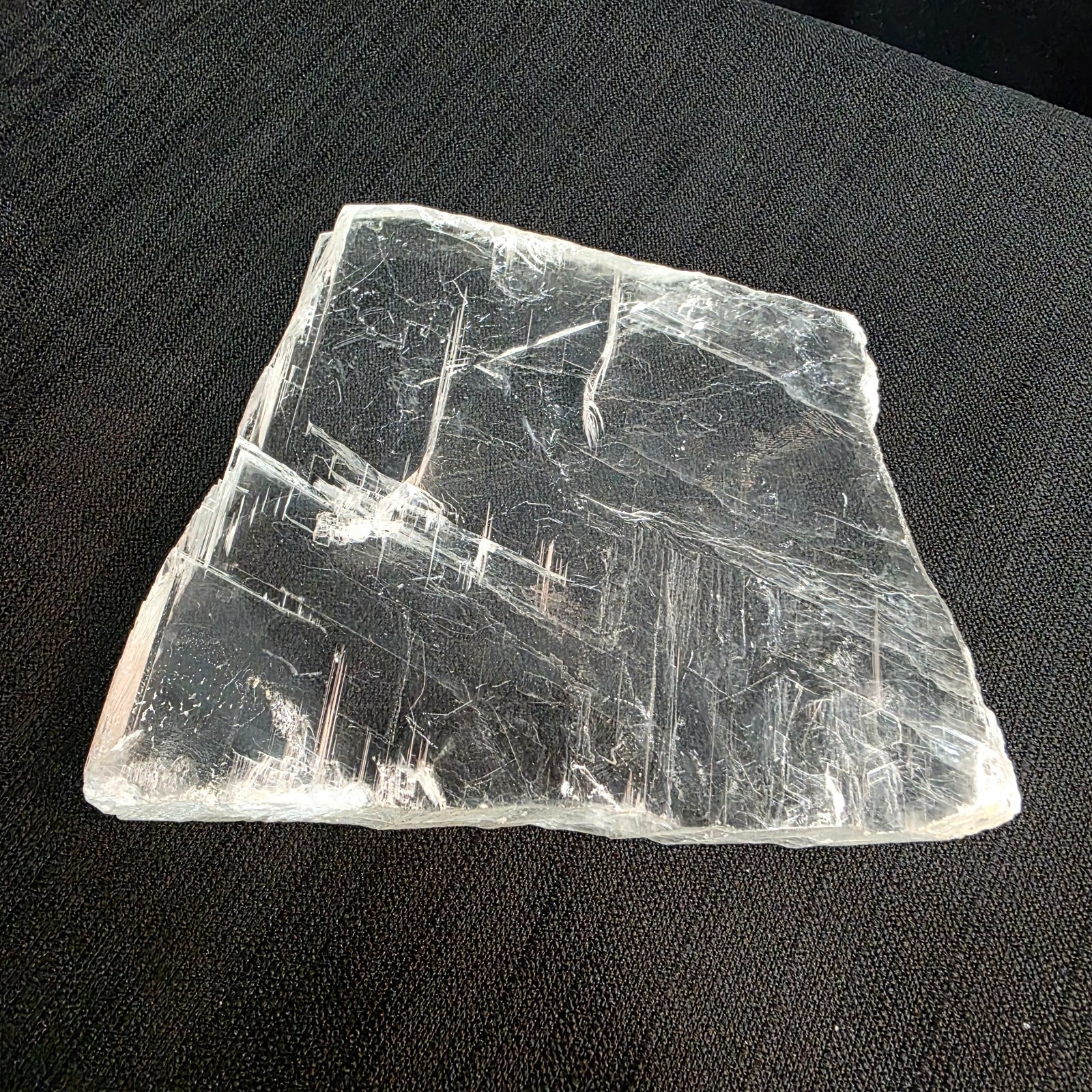 Selenite Crystal Slab Slice | Extra Large 480g | Natural Raw Clear | USA
