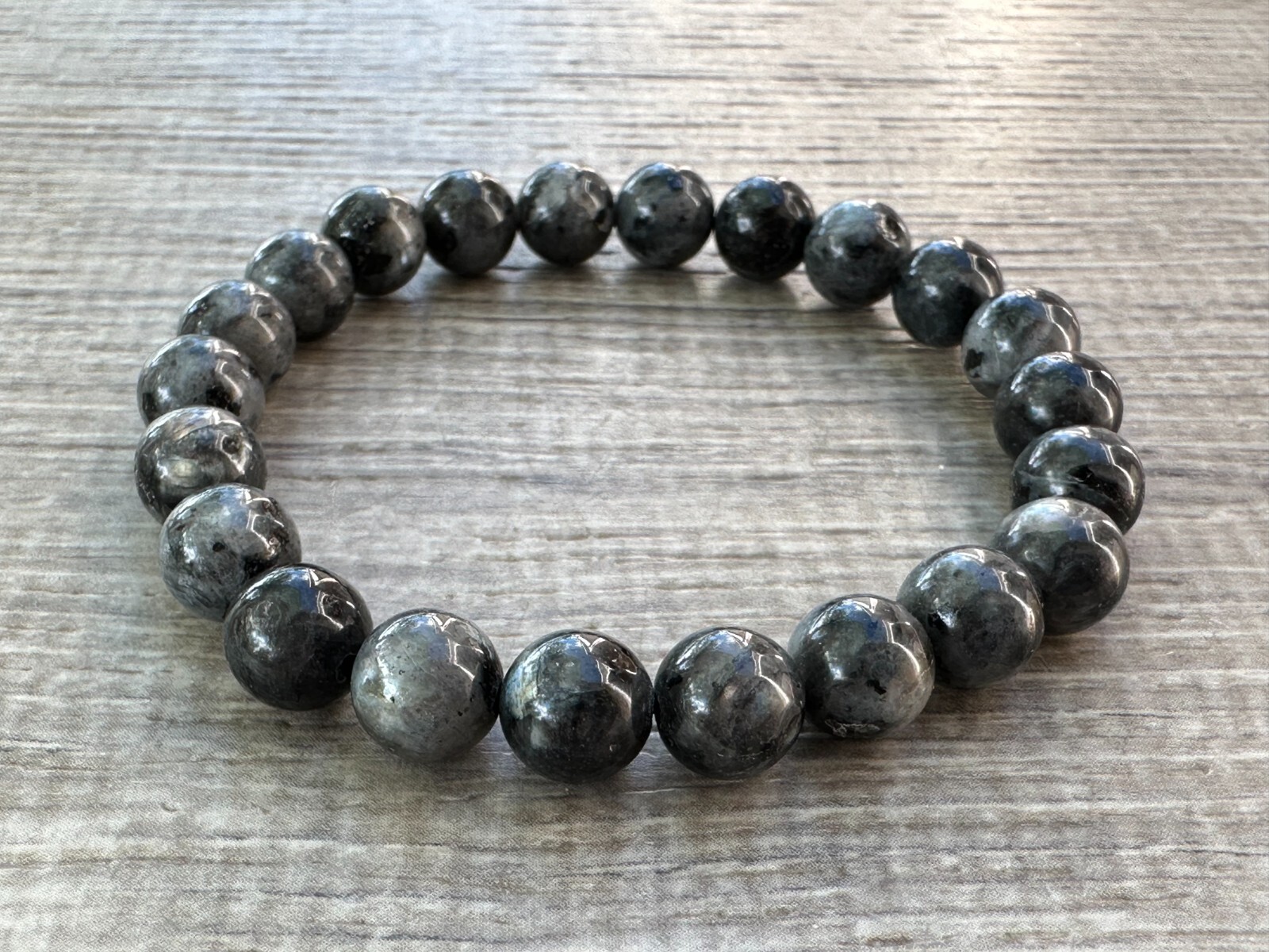 Grade A++ Black Labradorite Crystal Bead Bracelet 8mm, Genuine Gemstone,bulk Lot