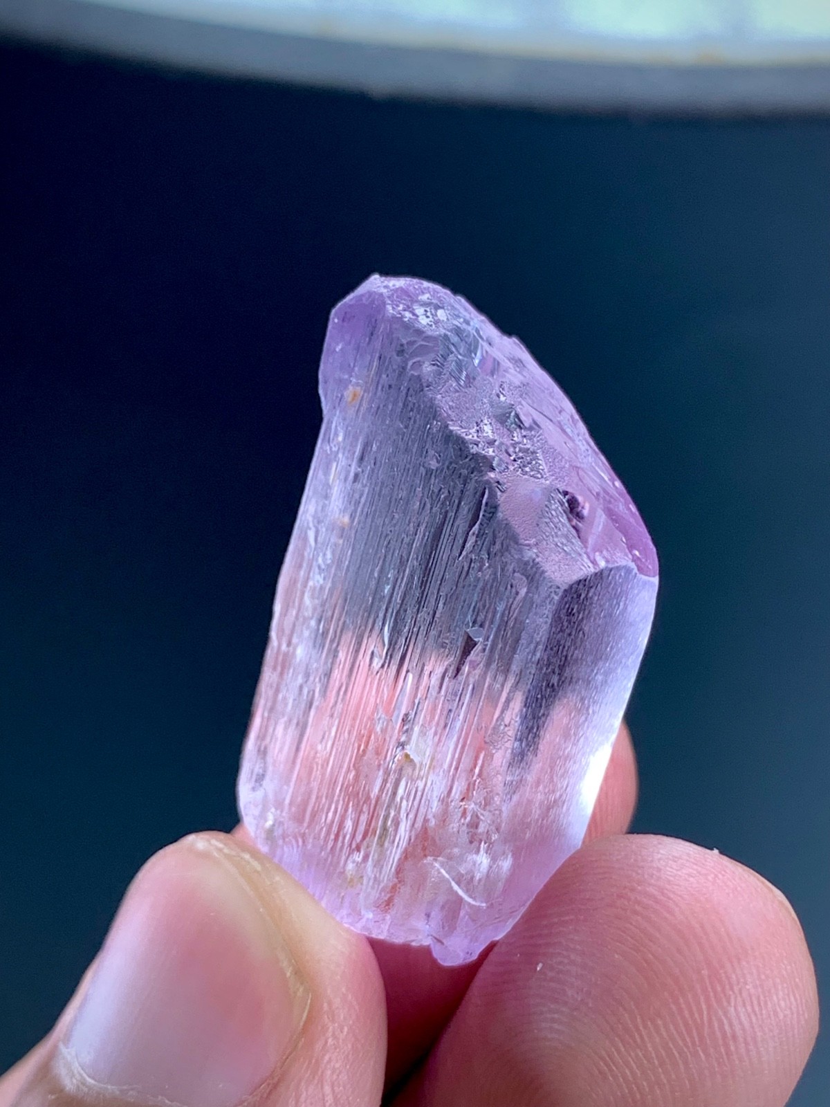 Natural Etched Pink Kunzite Crystal from Afghanistan (69 carat)