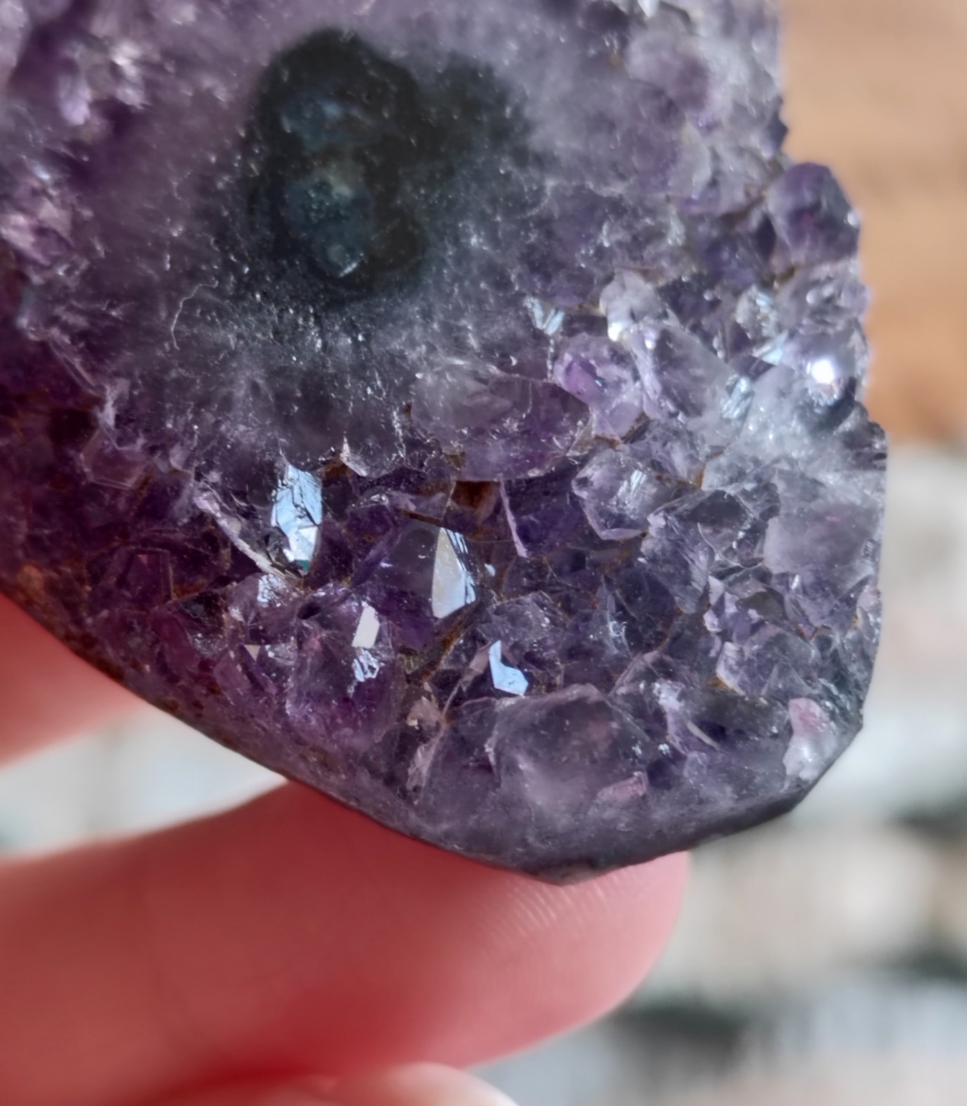 Rare Stalactite Amethyst, Uruguay, Eye Amethyst Zoning Crystal Purple Specimen