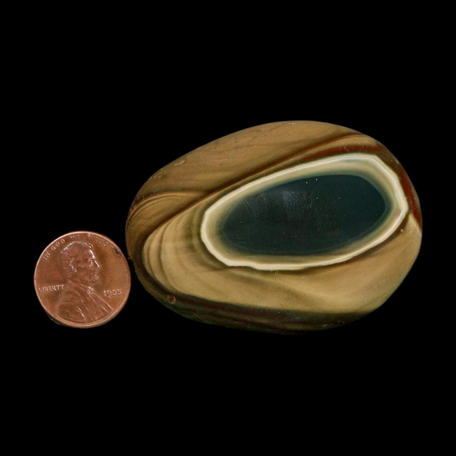 2.3″ Polychrome Jasper Natural Polished Mineral Palm Stone Madagascar
